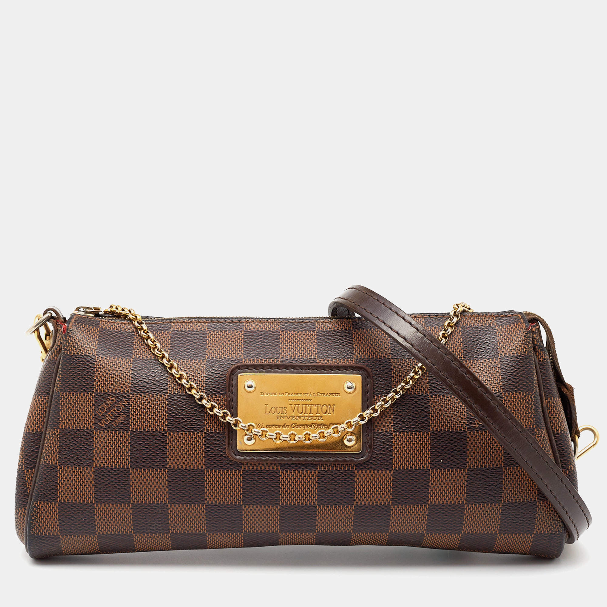 مملوكة مسبقًا Louis Vuitton Damier Ebene Canvas Eva Clutch w/ Strap