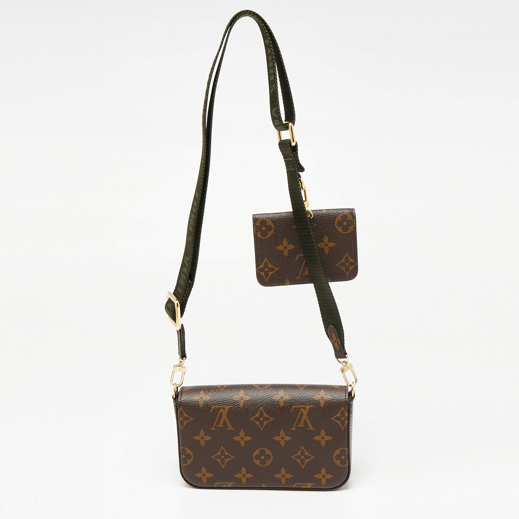 Louis Vuitton Pochette Felicie Monogram Blossom (Without Accessories)  Brown/Black in Toile Coated Canvas with Gold-tone - US