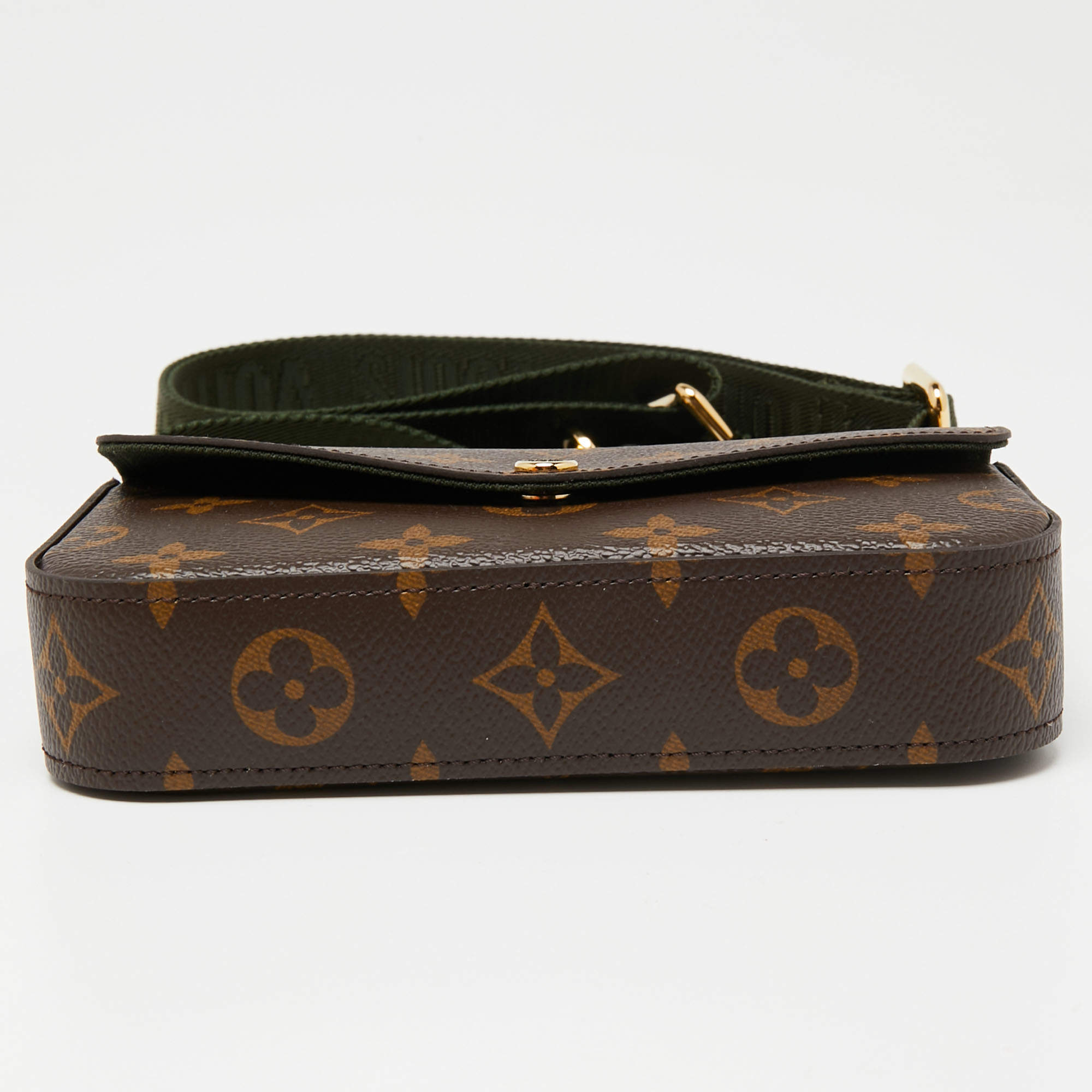 Félicie strap & go cloth crossbody bag Louis Vuitton Brown in Cloth -  38036419