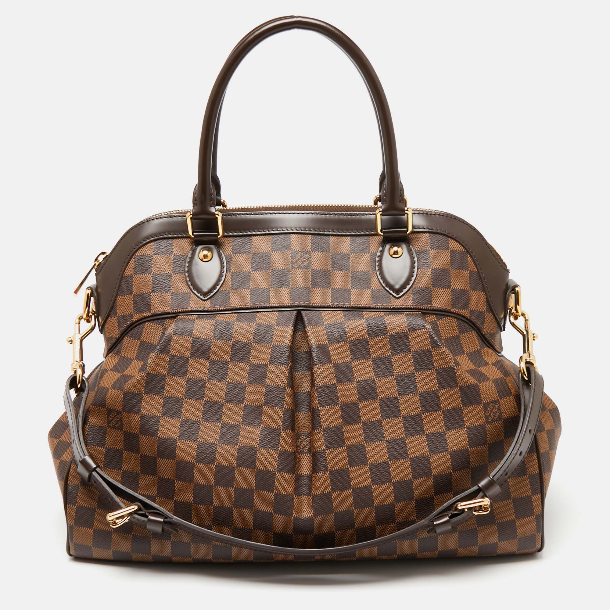 Pre Owned Louis Vuitton Damier Ebene Canvas Trevi GM Bag