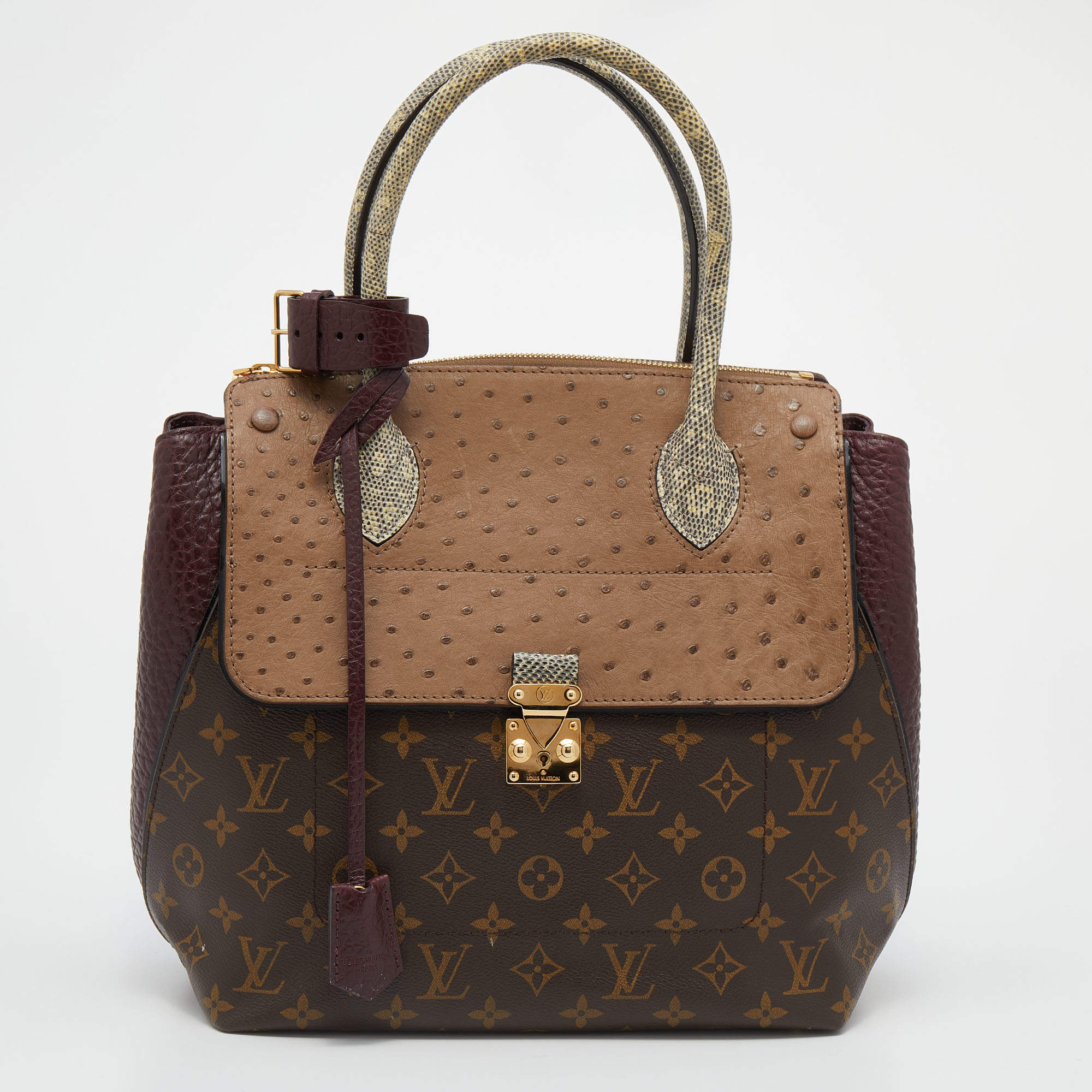 Pre Owned Louis Vuitton Exotique Monogram Limited Edition Majestueux MM Bag