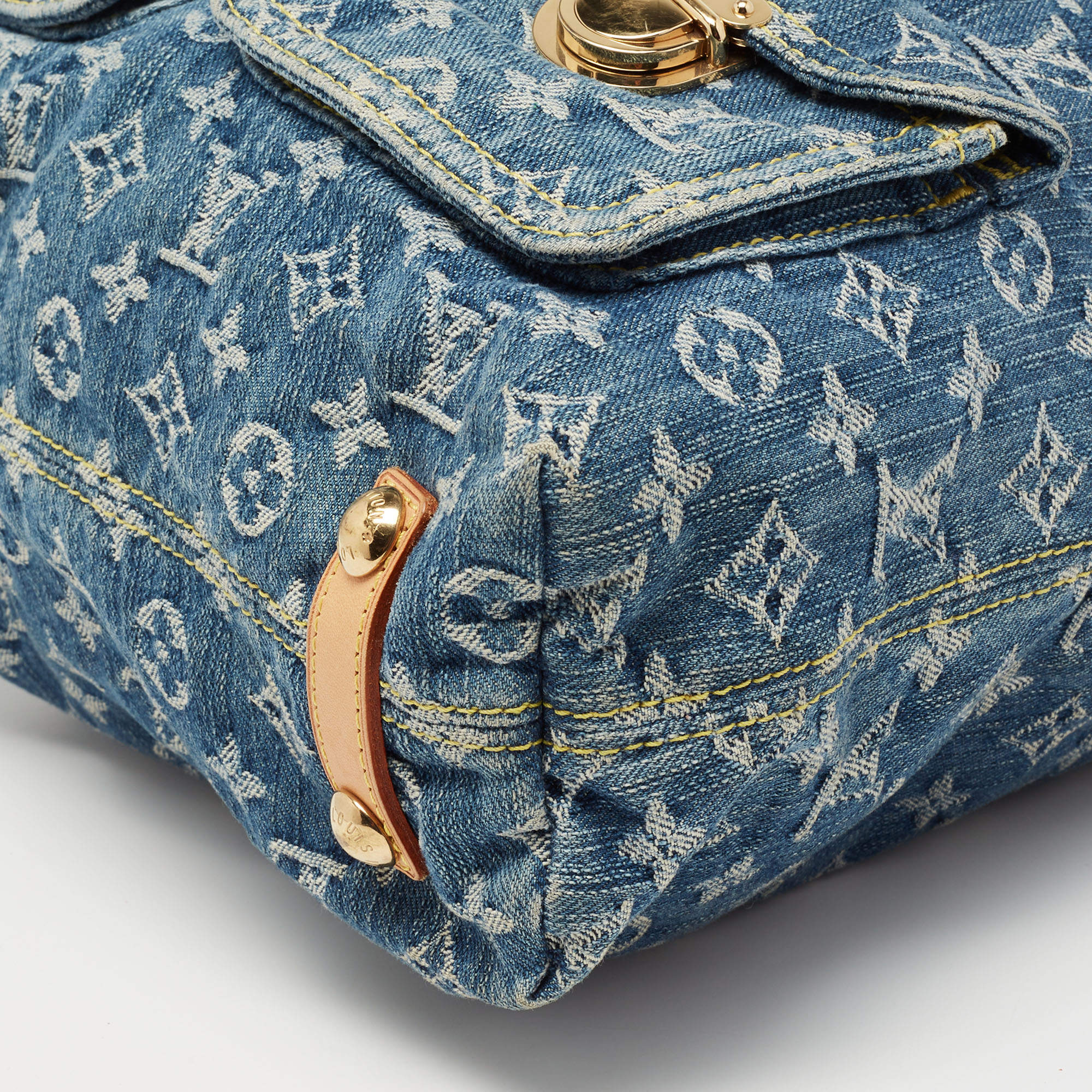 Louis Vuitton Grey Denim Monogram Slightly Shoulder Bag 861601