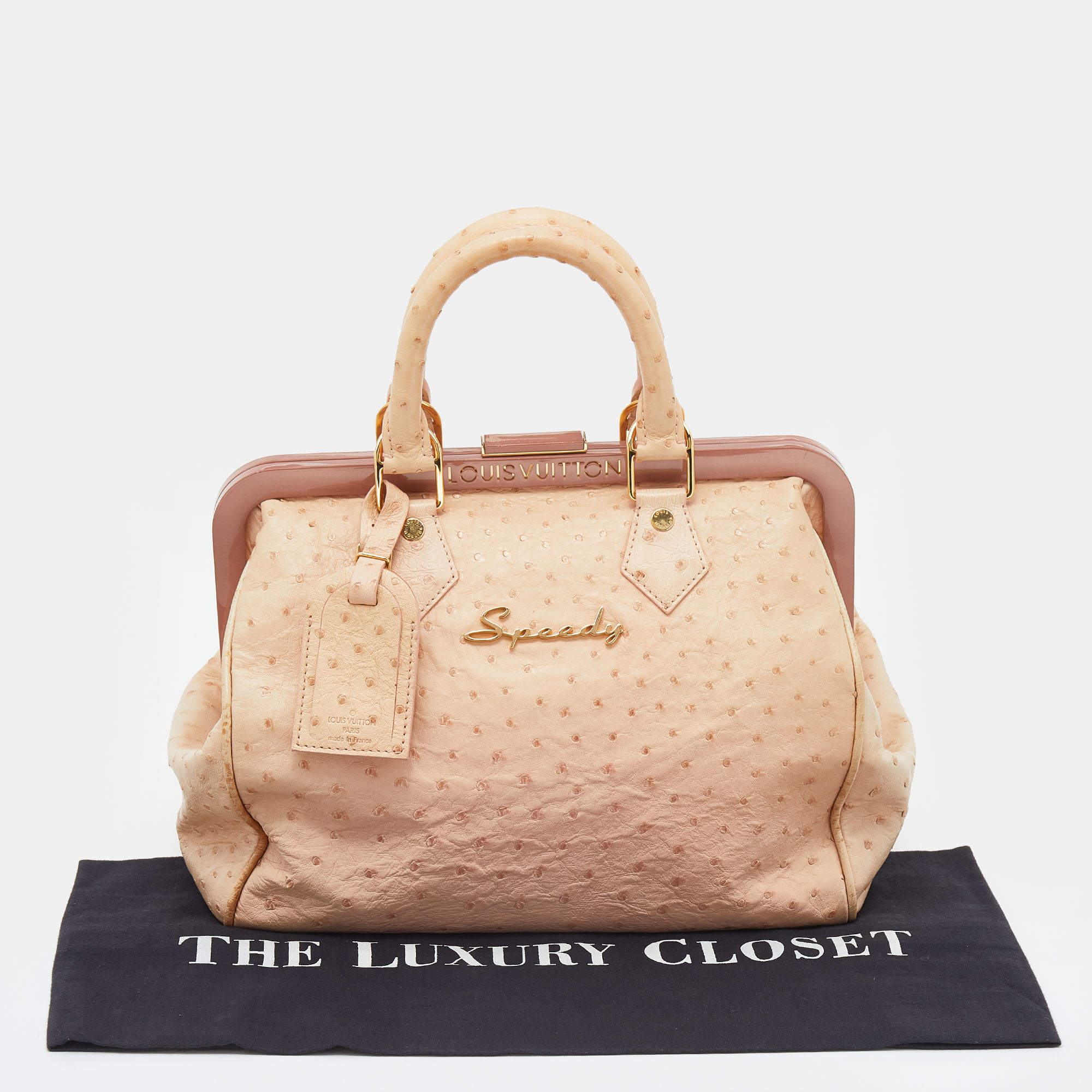Louis Vuitton, Bags, Soldexotic One Of A Kindbrand New Louis Vuitton  Ostrich Alma Handbag