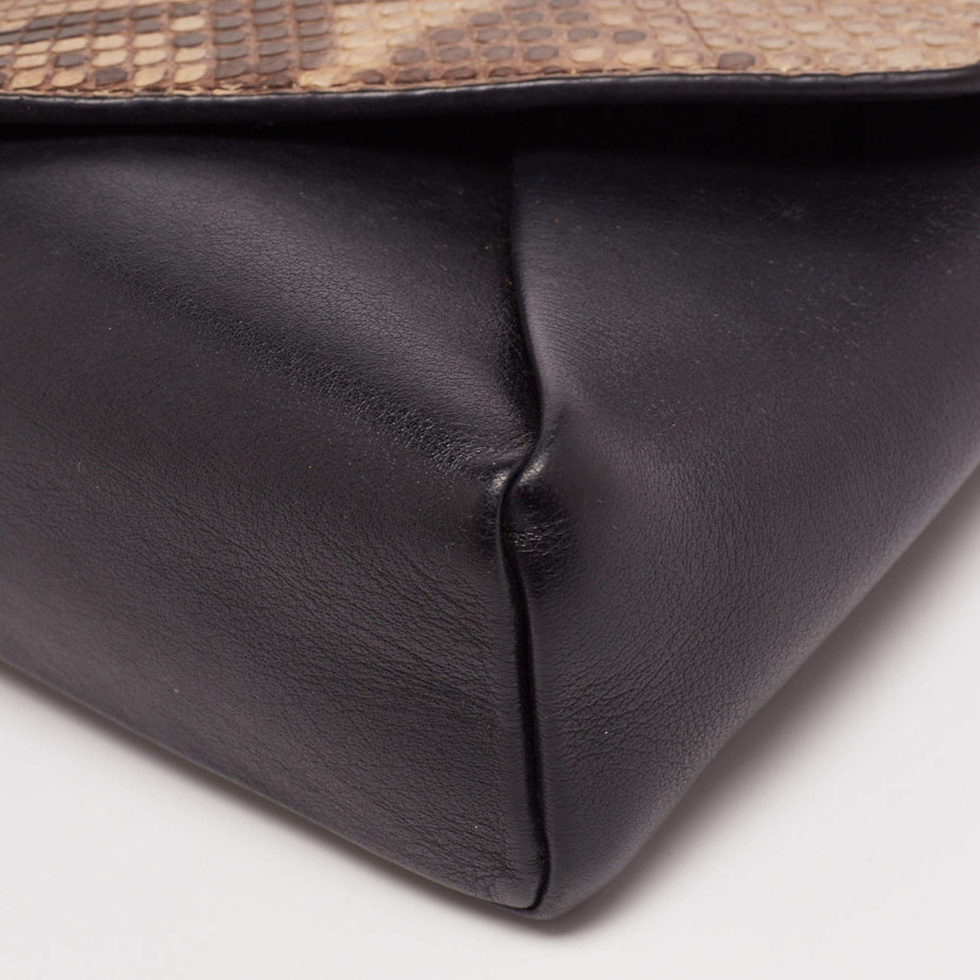Louis Vuitton Brown /Black Python and Leather Love Note Shoulder