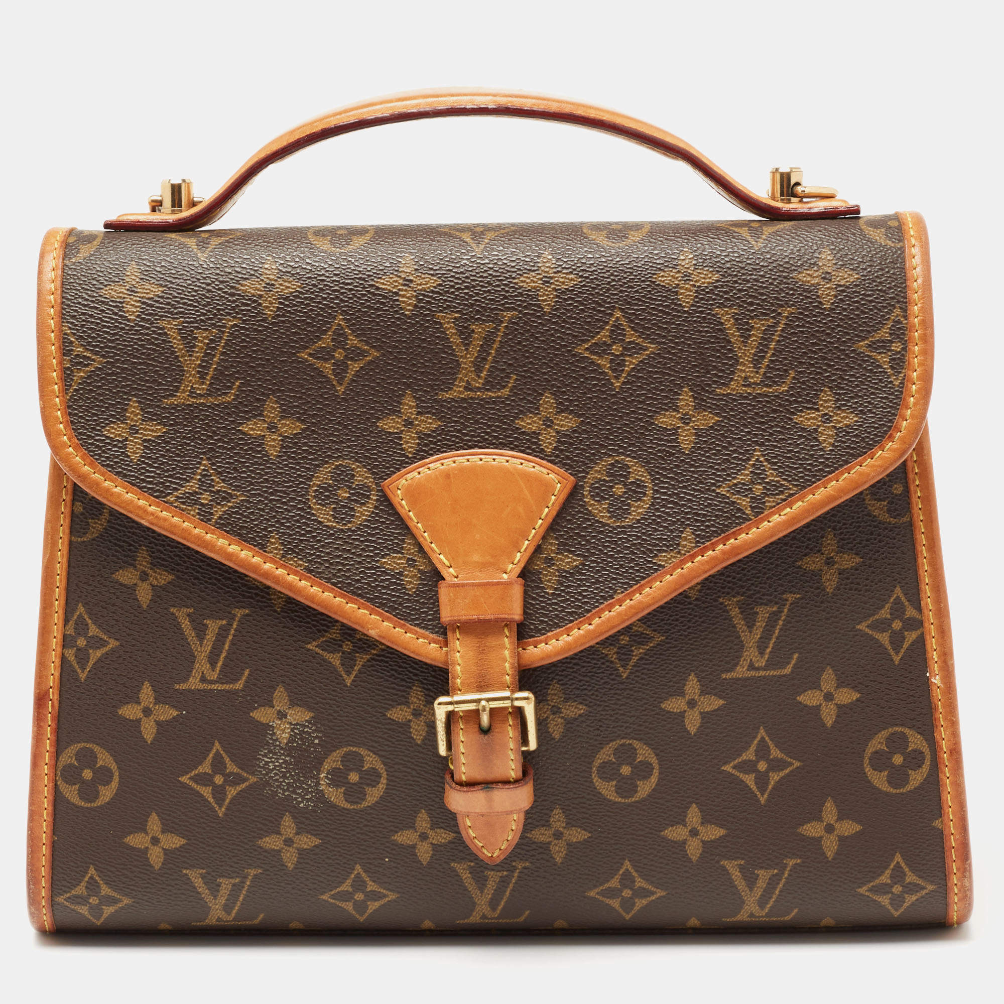 LOUIS VUITTON 'Président' briefcase in brown monogram canvas and