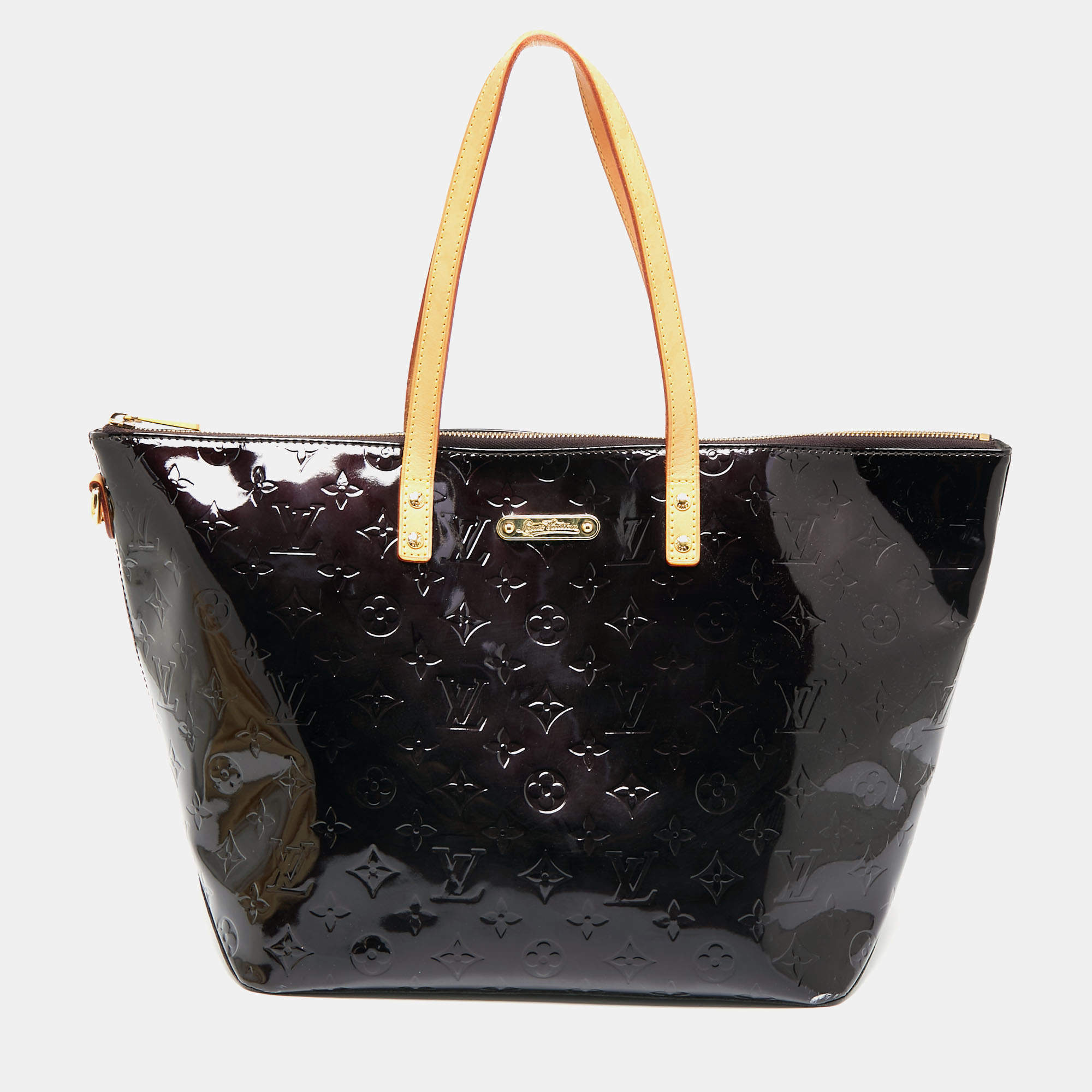 Pre Owned حقيبة لوي فيتون "بيليفو" فيرني مونوغرامي عنابي GM