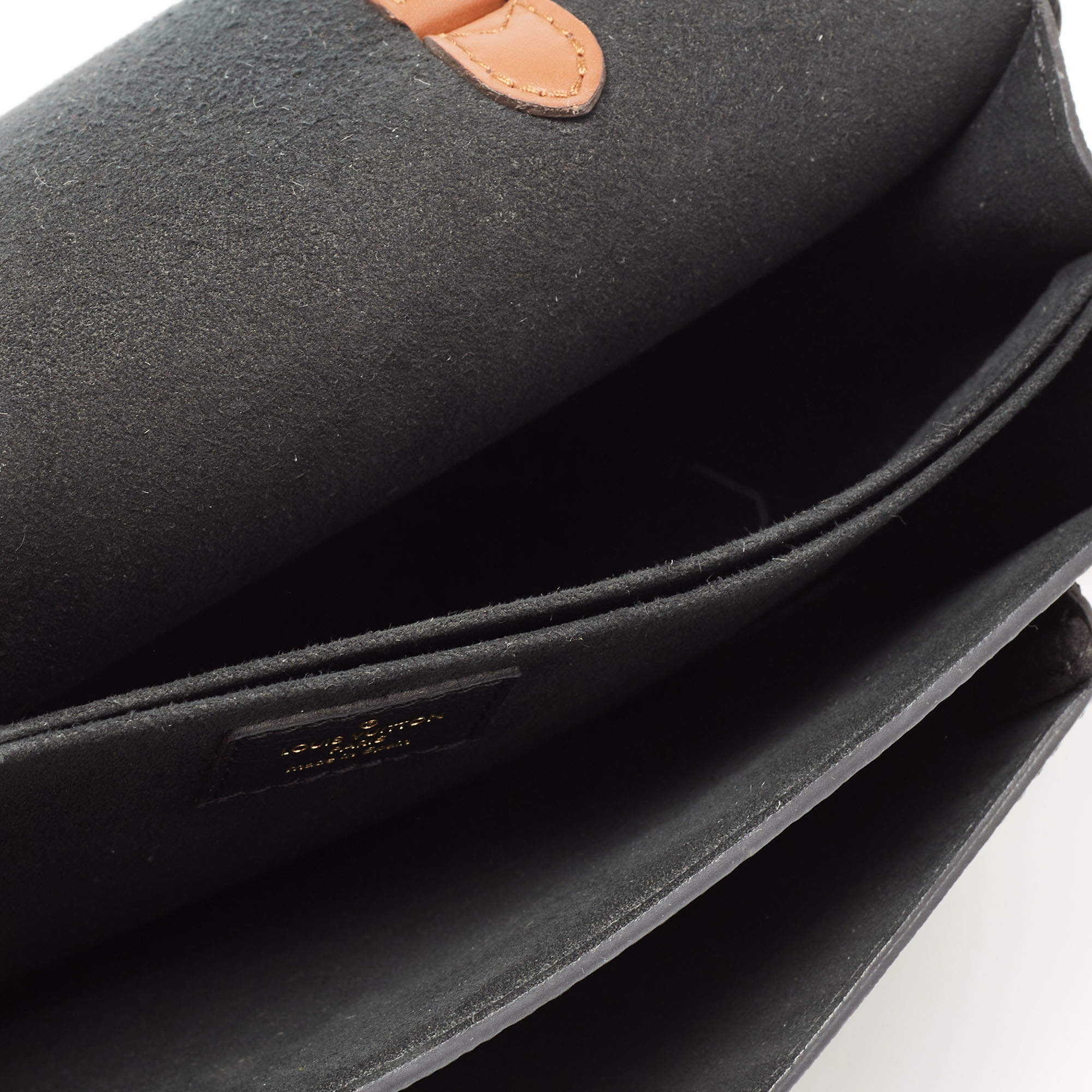 Louis Vuitton model Vaugirard monogram bag and black grained leather Brown  Cloth ref.161229 - Joli Closet