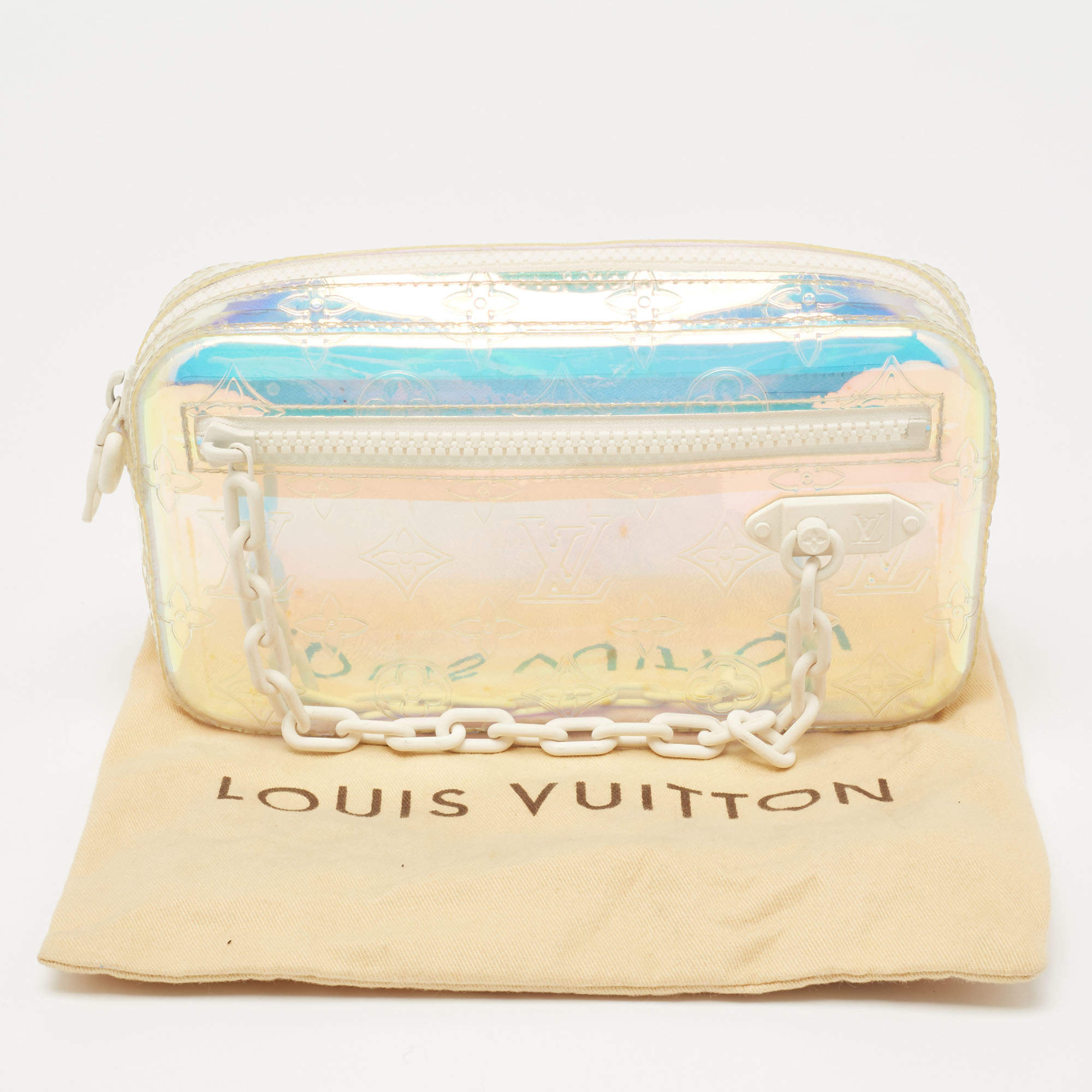 Louis Vuitton Pochette Volga Limited Edition Monogram Prism PVC Clear  73015112