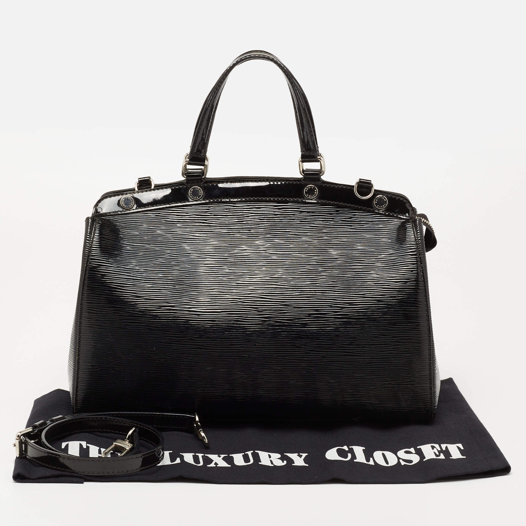 Louis Vuitton Black Electric Epi Leather Brea MM Bag For Sale at