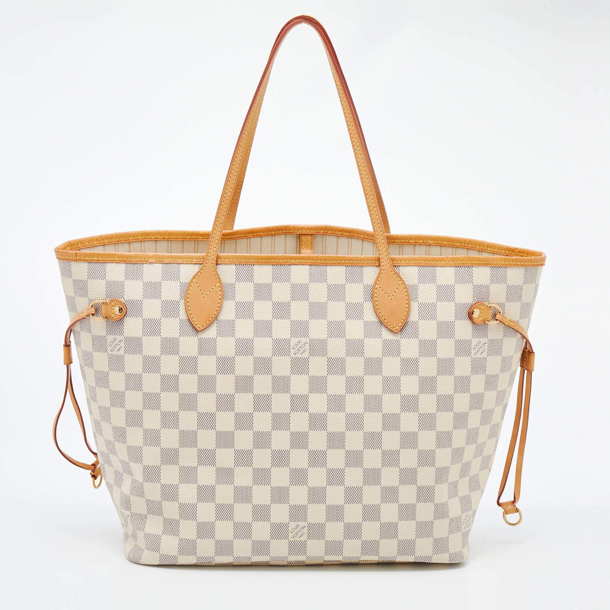 Pre Owned حقيبة لوي فيتون نيفرفول كانفاس أزور دامييه متوسطة