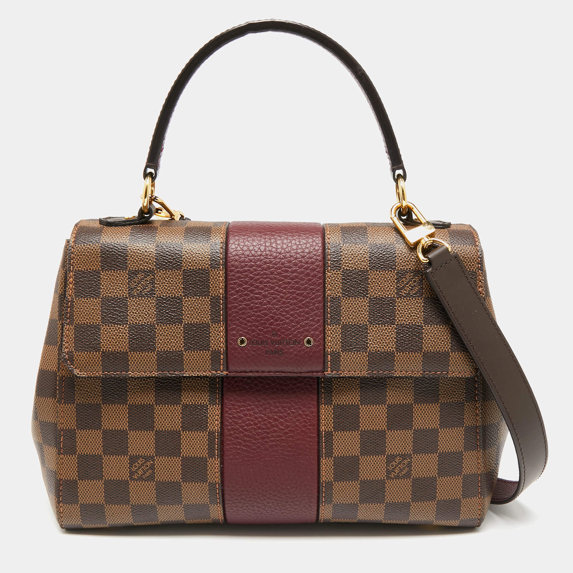 Pre Owned Louis Vuitton Bordeaux Damier Ebene Bond Street Bag