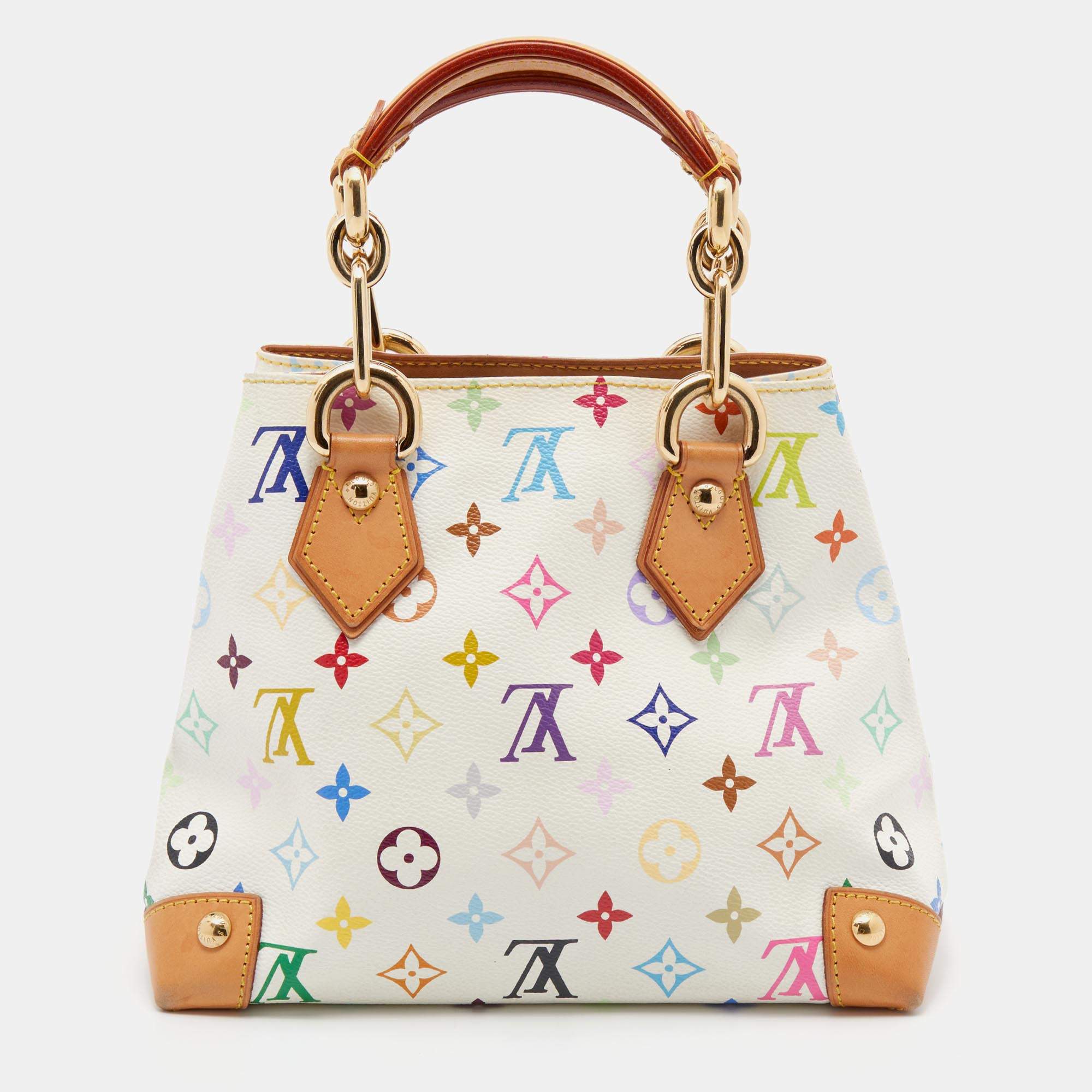 Louis Vuitton White Multicolore Monogram Canvas Audra Bag Louis