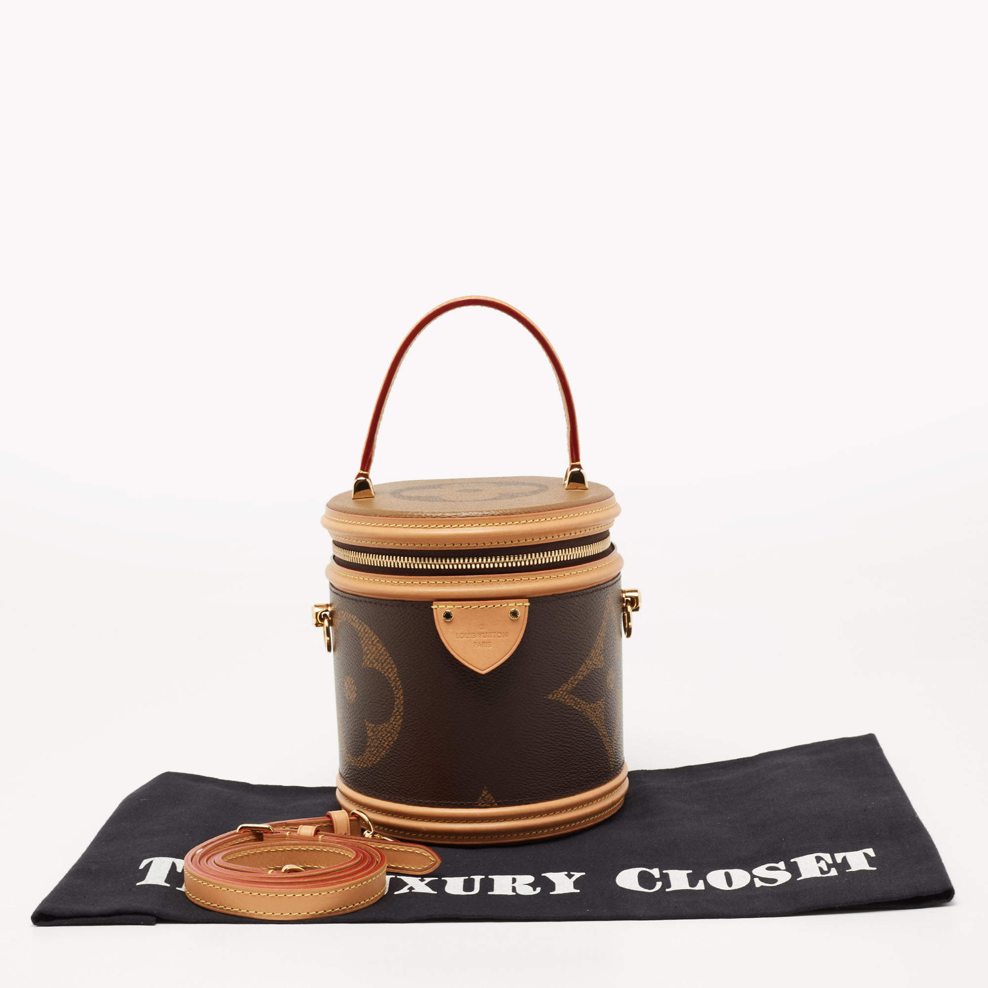 Cannes cloth handbag Louis Vuitton Brown in Cloth - 10506515