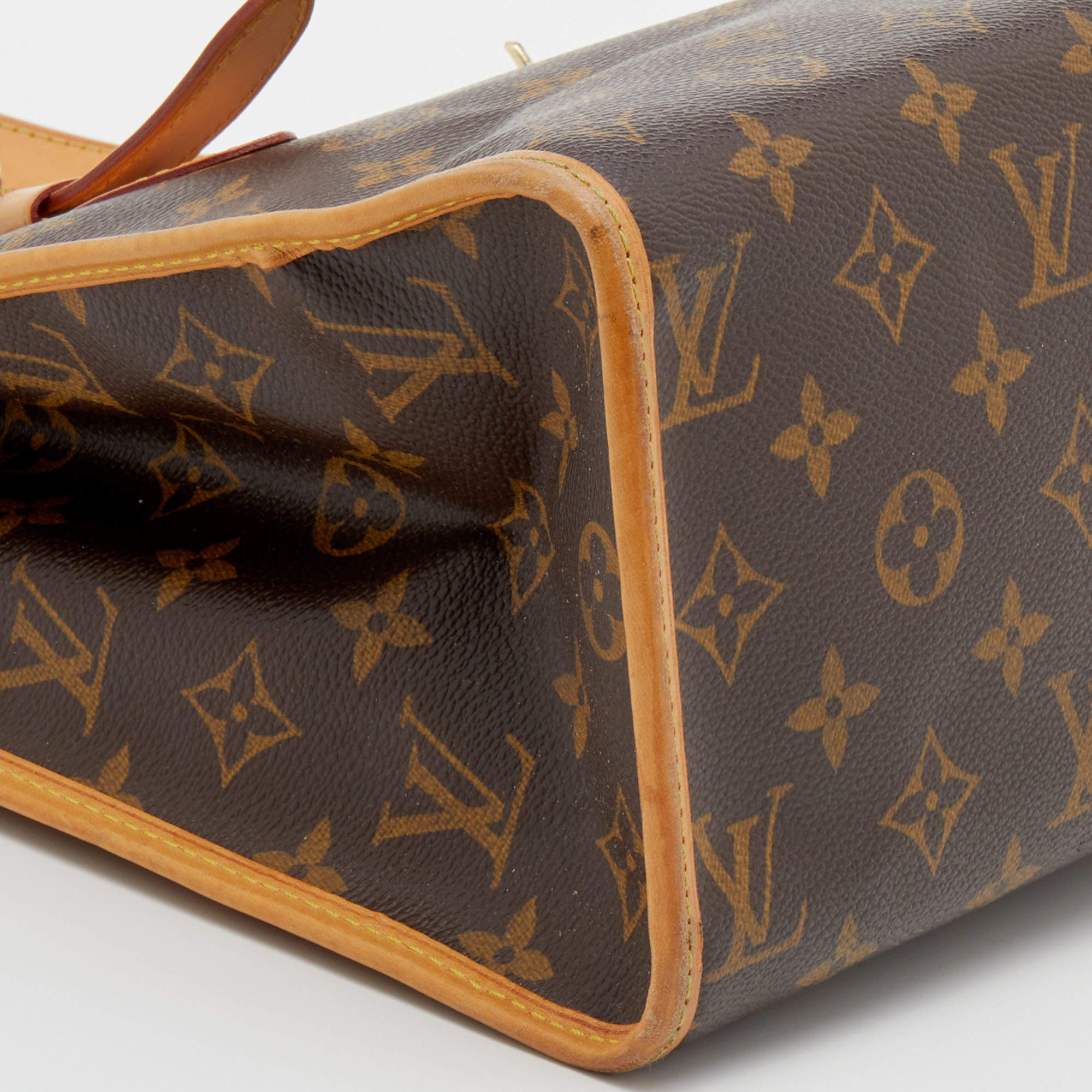 Popincourt cloth handbag Louis Vuitton Brown in Cloth - 34917044