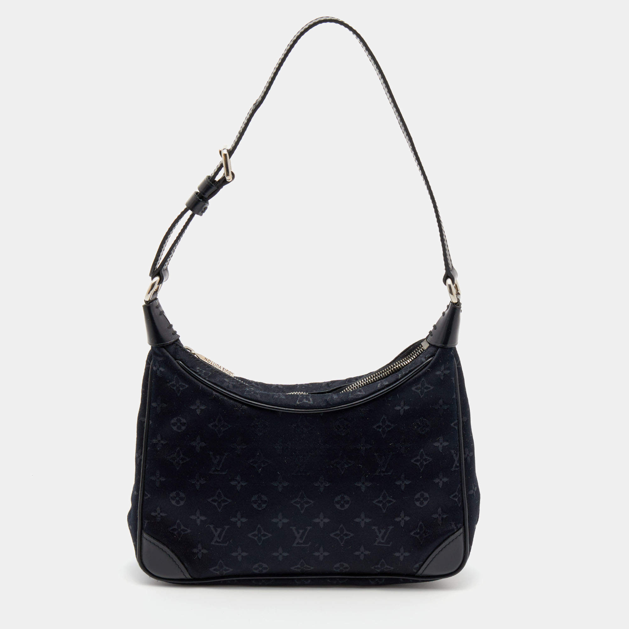 Louis Vuitton Louis Vuitton Boulogne PM Black Mini Monogram Satin