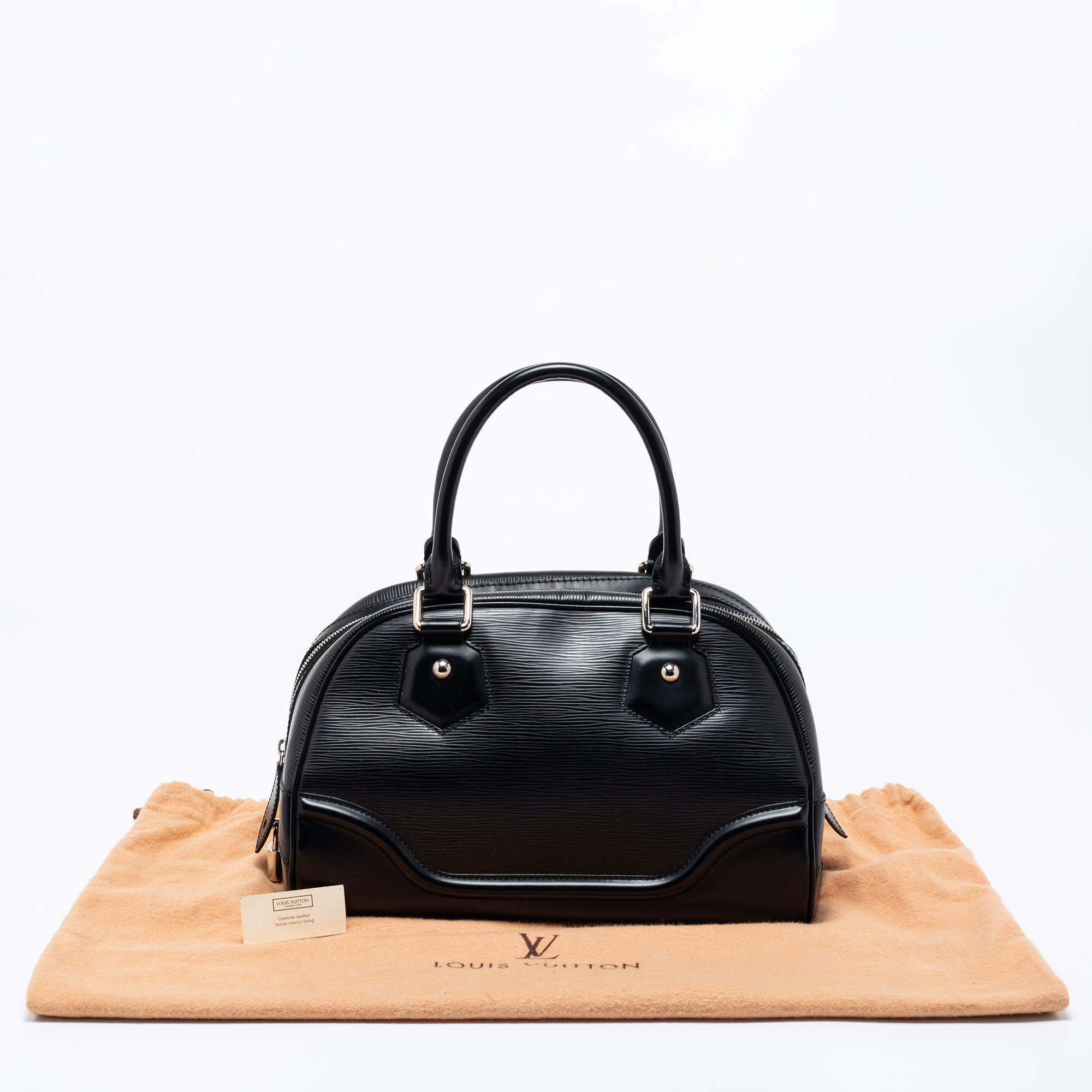 Louis Vuitton Black Epi Bowling Montaigne PM Leather ref.412275