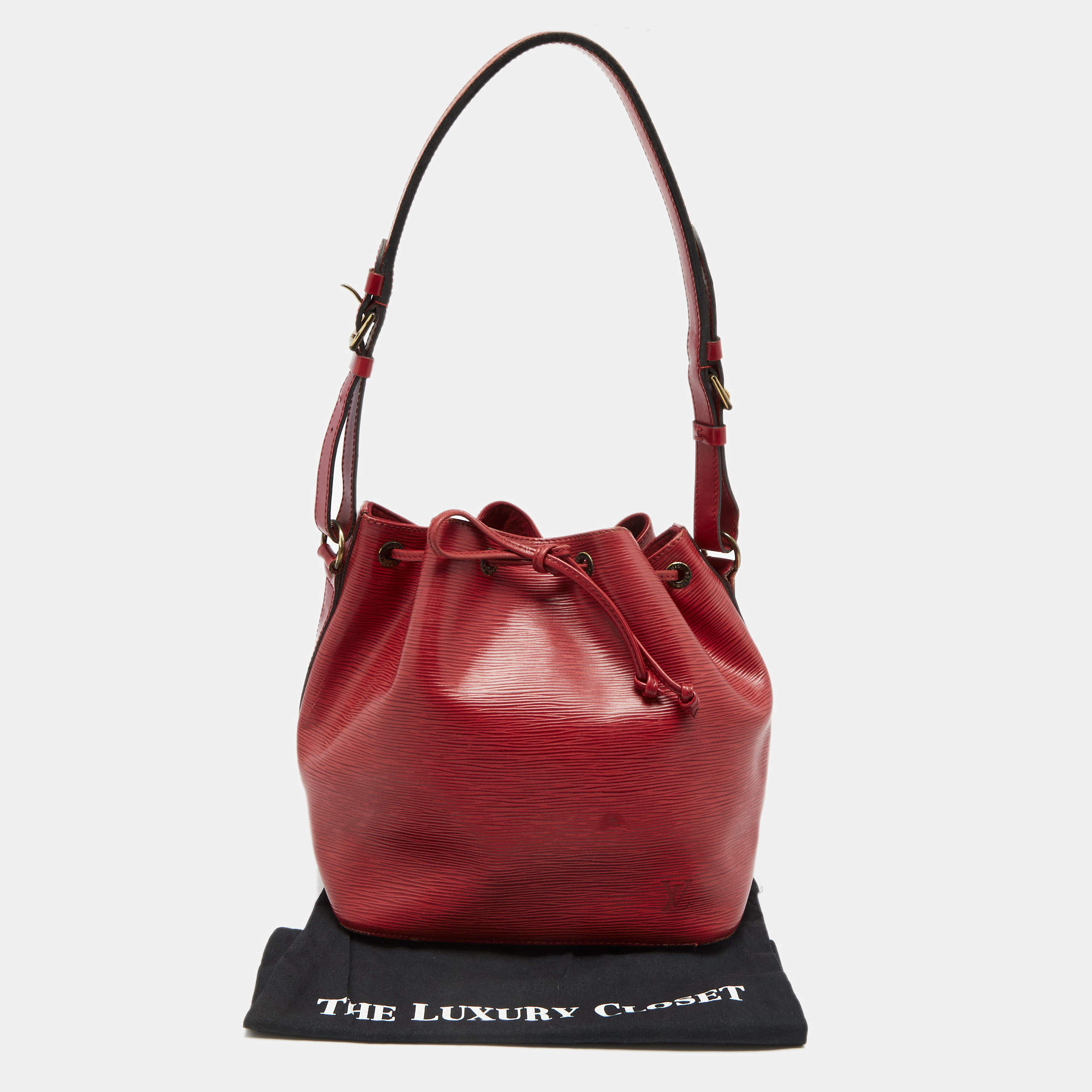 Louis Vuitton Denim Epi Leather Petit Epi Noe Bag - Yoogi's Closet