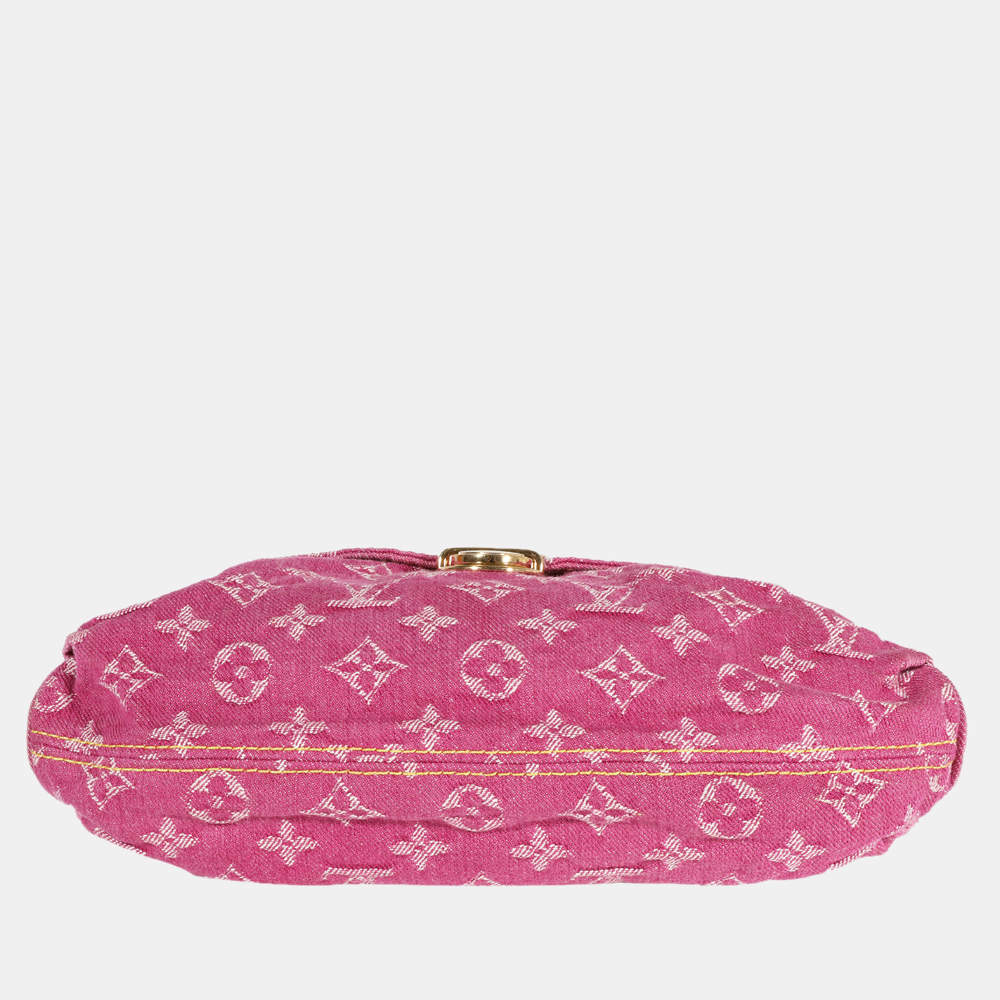 Louis Vuitton, Bags, Louis Vuitton Mini Pleaty Fuchsia Pink Monogram Denim  Shoulder Bag