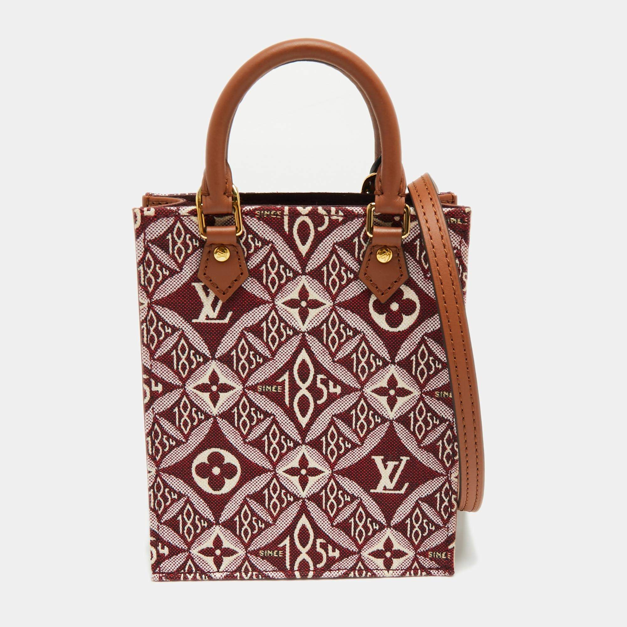 Pre Owned Louis Vuitton Bordeaux Since 1854 Jacquard Petit Sac Plat Bag