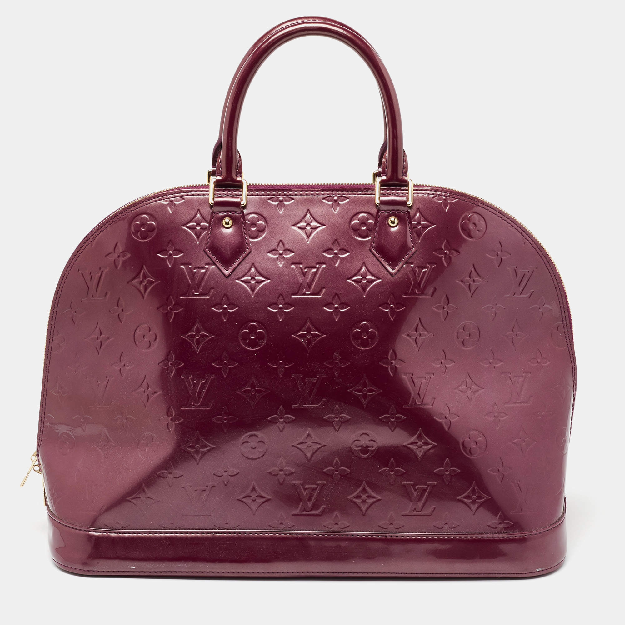 Pre Owned حقيبة لوي فيتون الما فيرنية مونوغرامي أحمر داكن GM