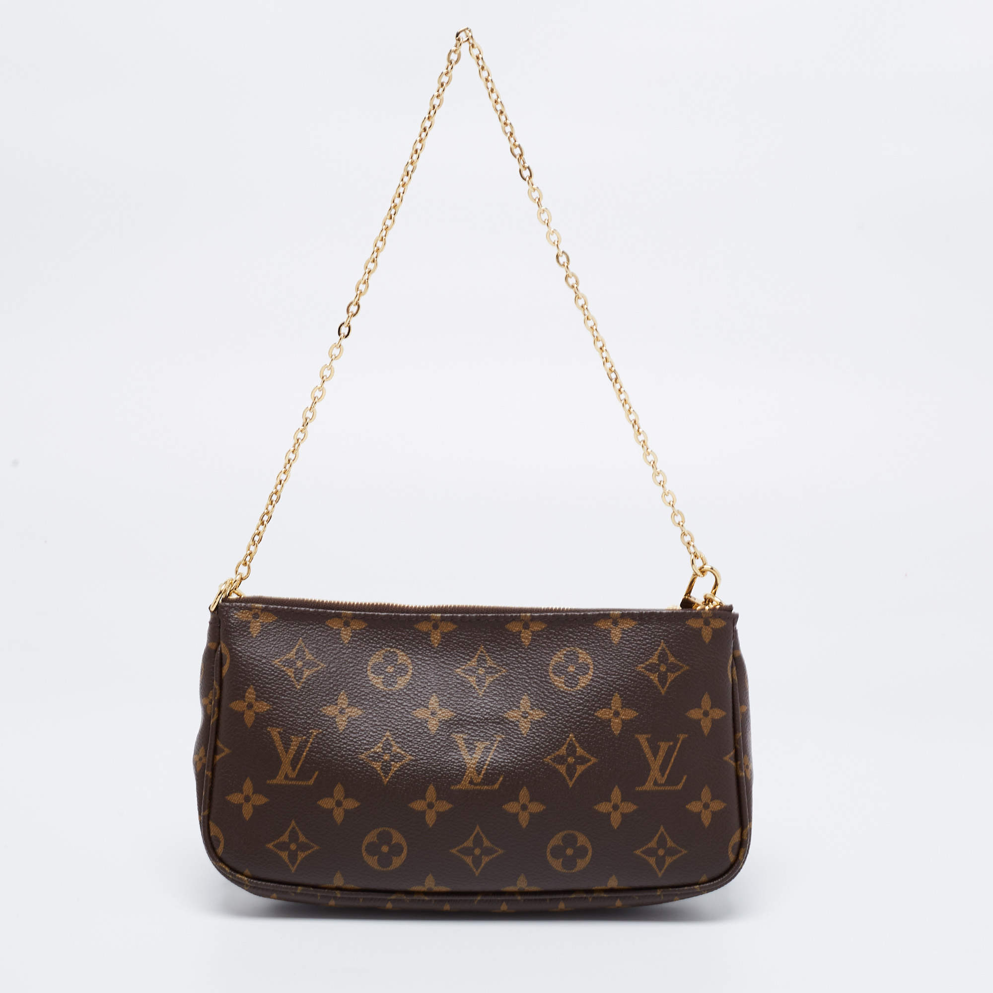 Multi pochette accessoires cloth crossbody bag Louis Vuitton Khaki in Cloth  - 12455282
