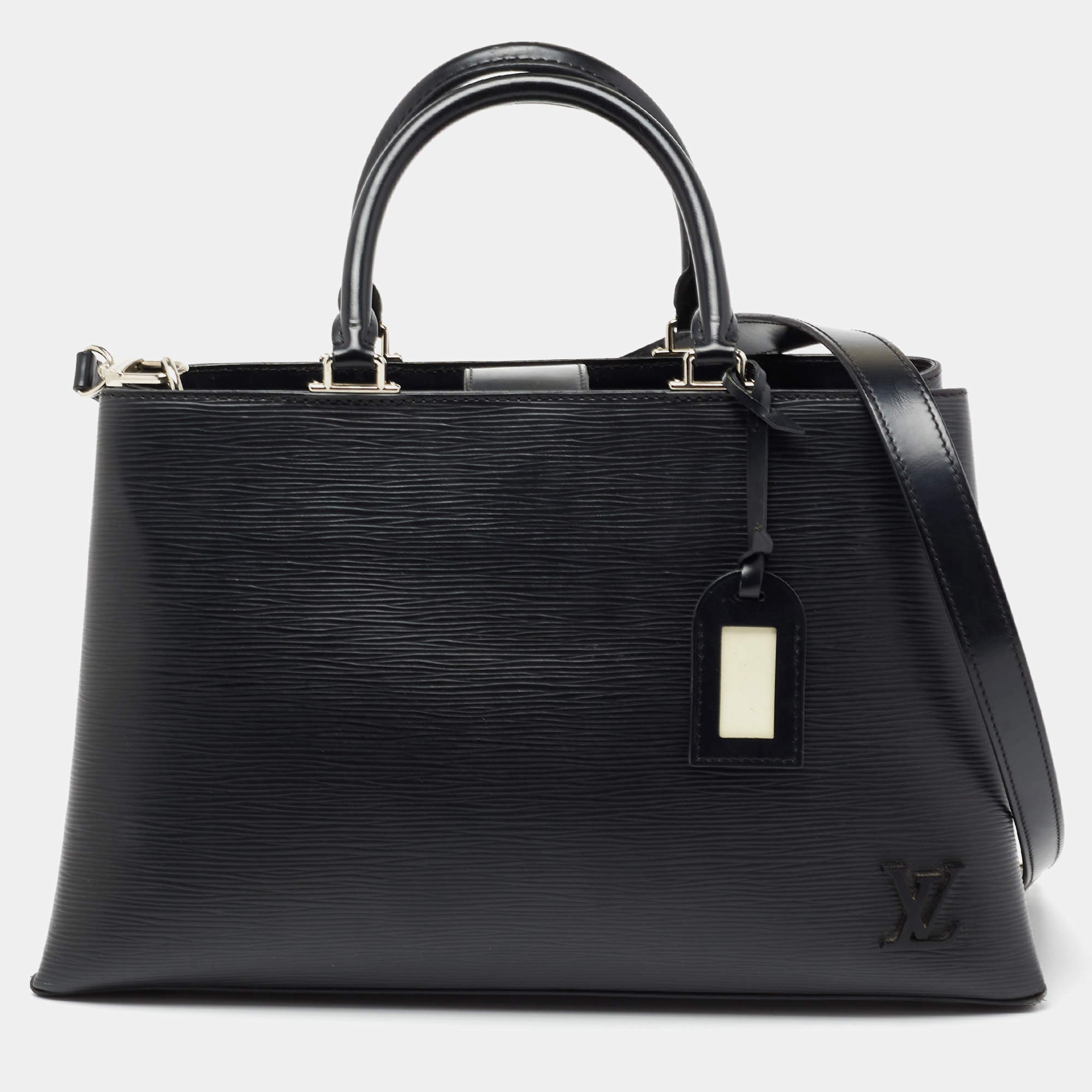 Louis Vuitton Kleber Epi Leather Shoulder Bag in Black