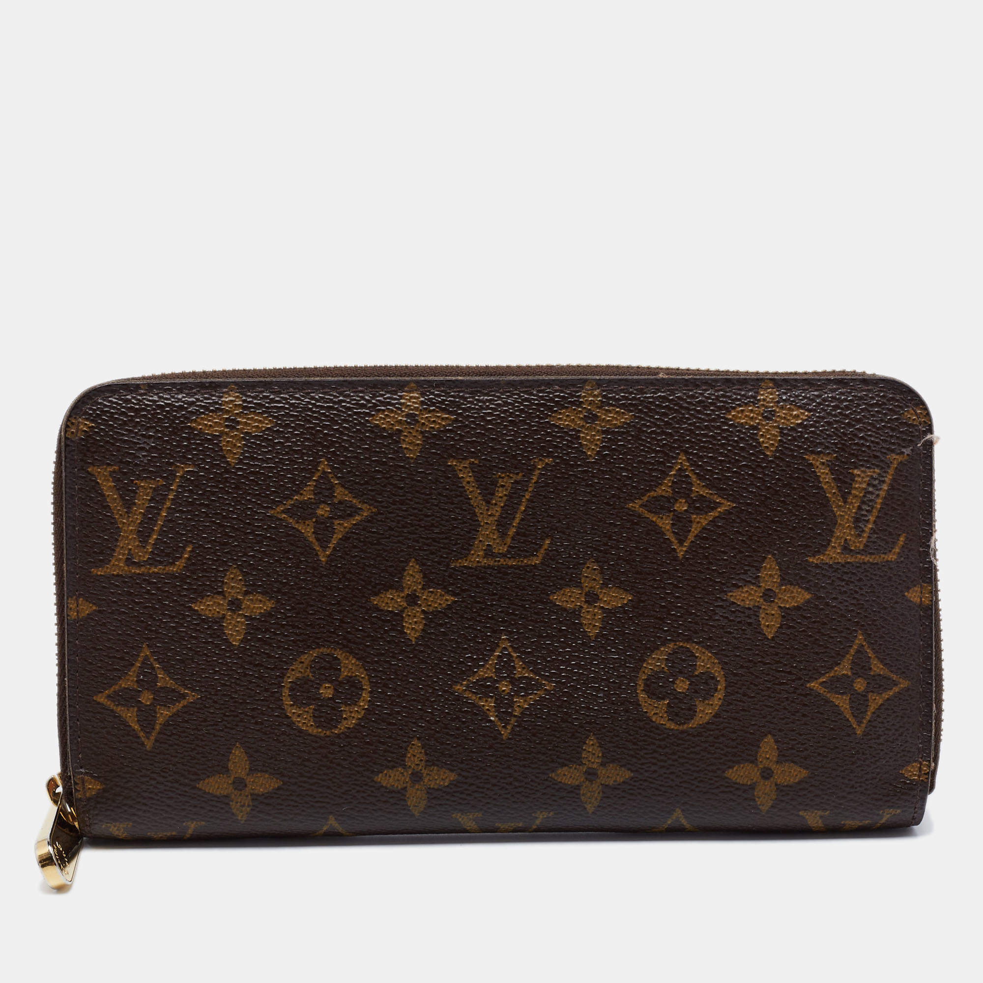 Pre Owned محفظة لوي فيتون كانفاس مونوغرامي بسحاب