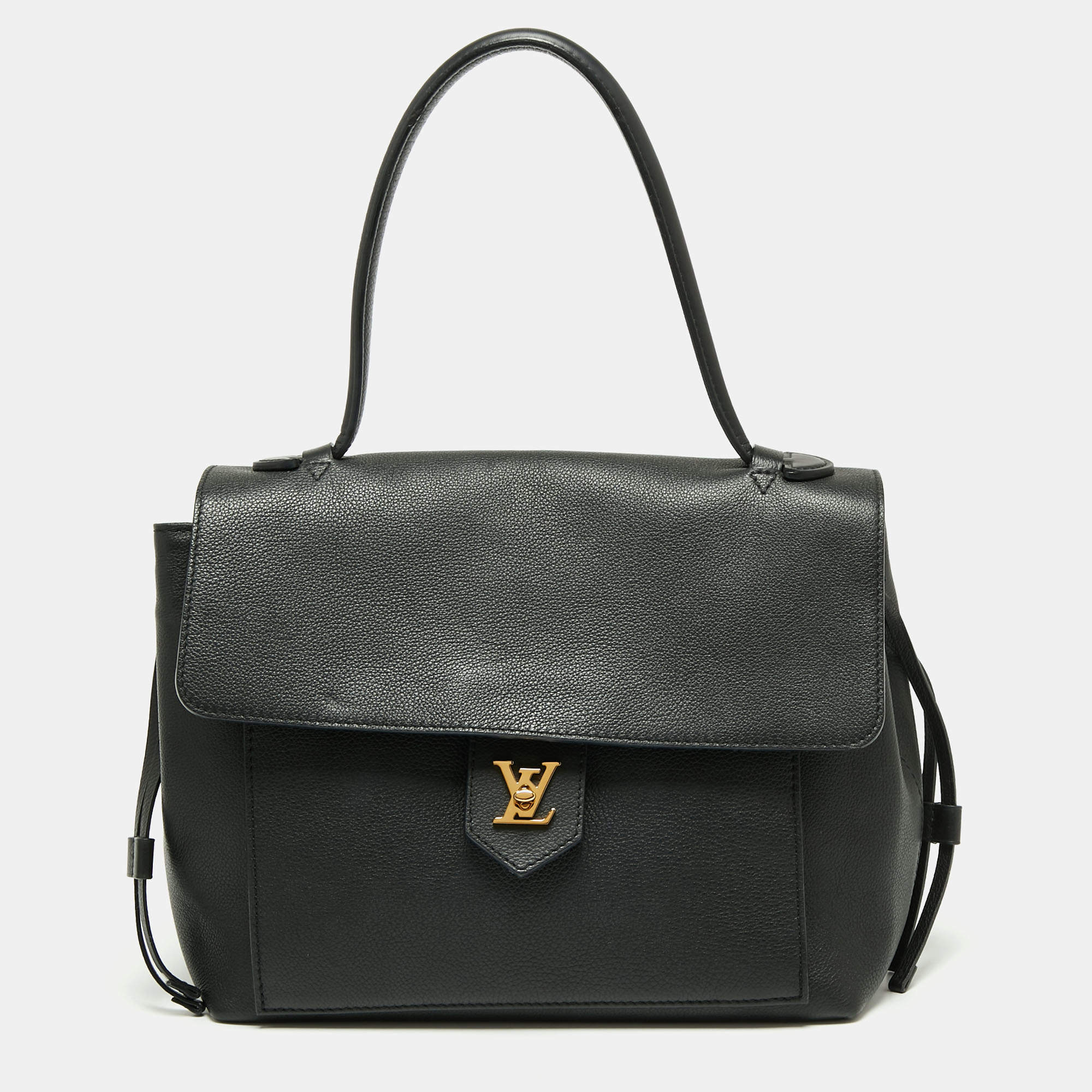 Pre Owned Louis Vuitton Black Empriente Leather Lockme MM Bag