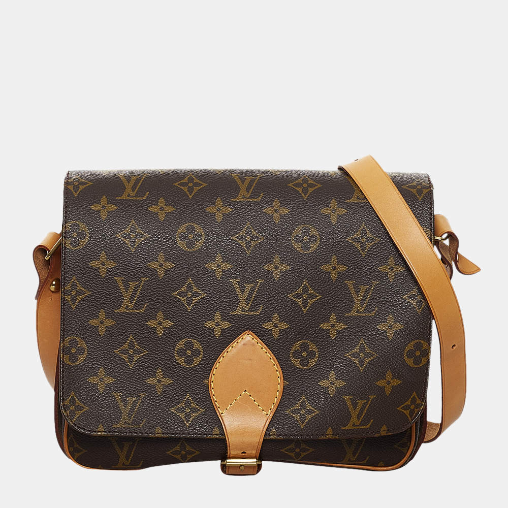 Louis Vuitton Brown Monogram Cartouchiere GM