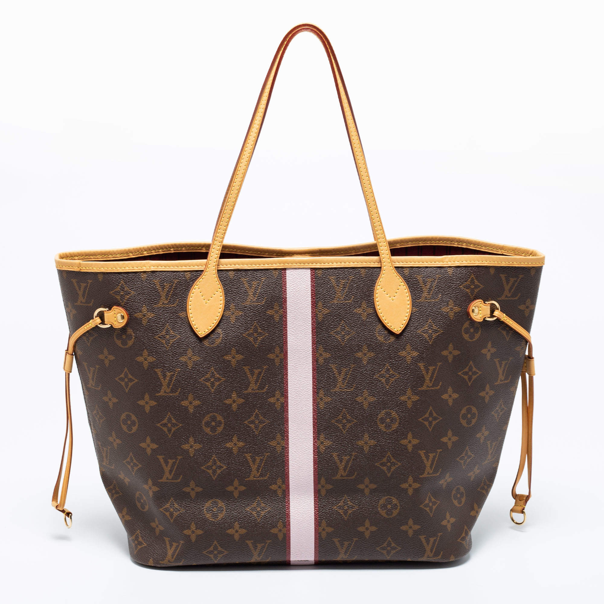 LOUIS VUITTON Monogram My LV Heritage Neverfull MM Rouge White 1299184
