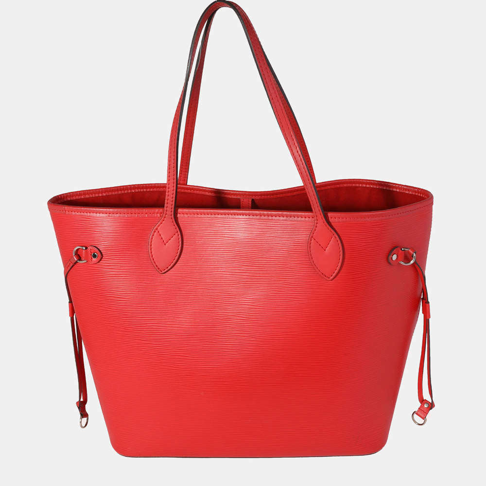 Louis Vuitton Red EPI Leather Neverfull mm Bag