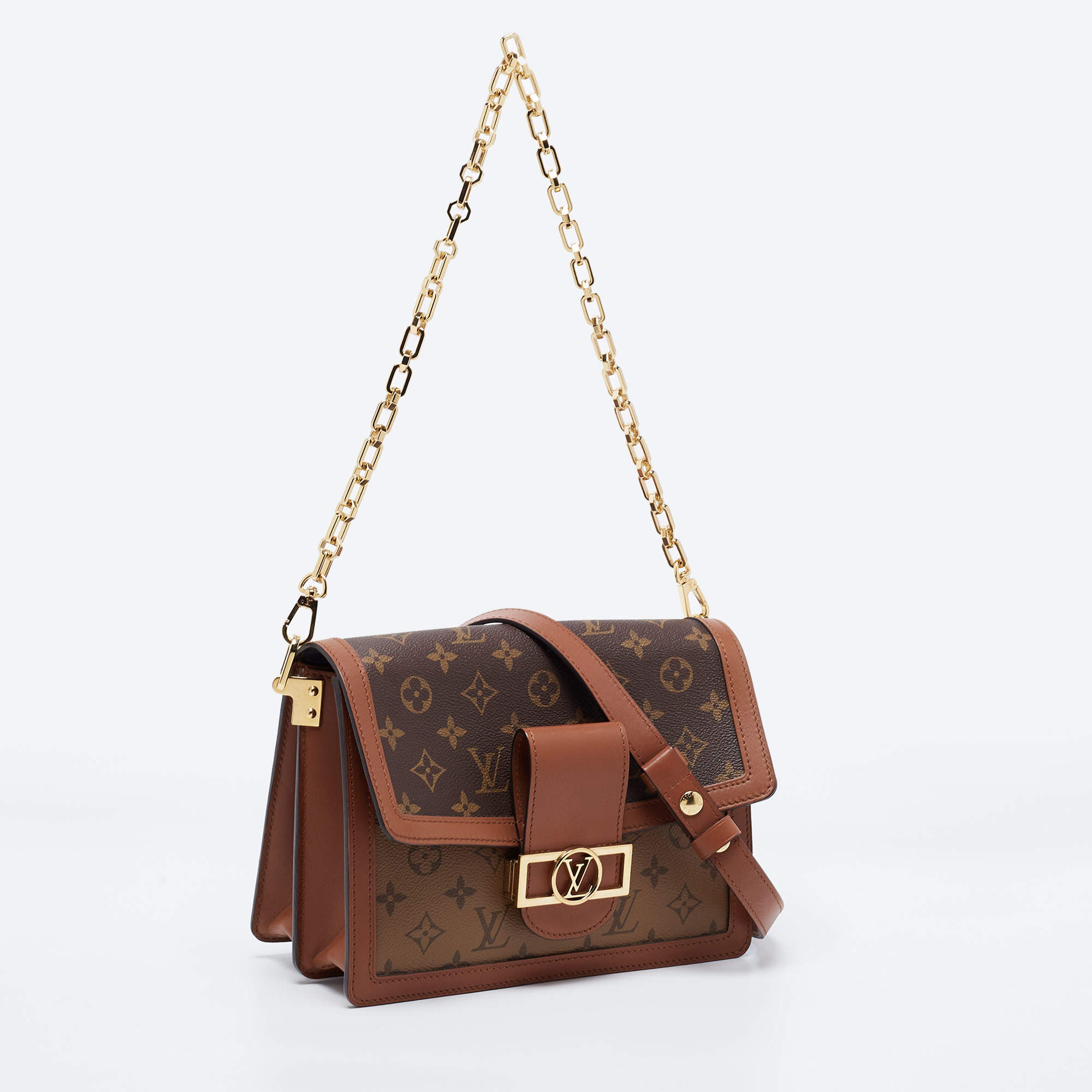 Louis Vuitton Dauphine Monogram Reverse MM Brown in Coated Canvas with  Gold-tone - US