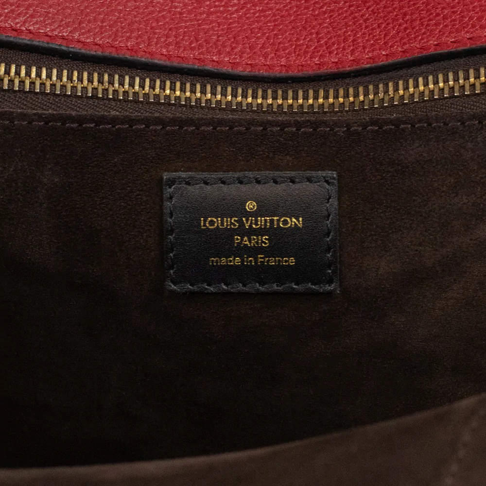Louis Vuitton W Tote PM Satchel Crossbody Monogram Tuffetage Franboise Red