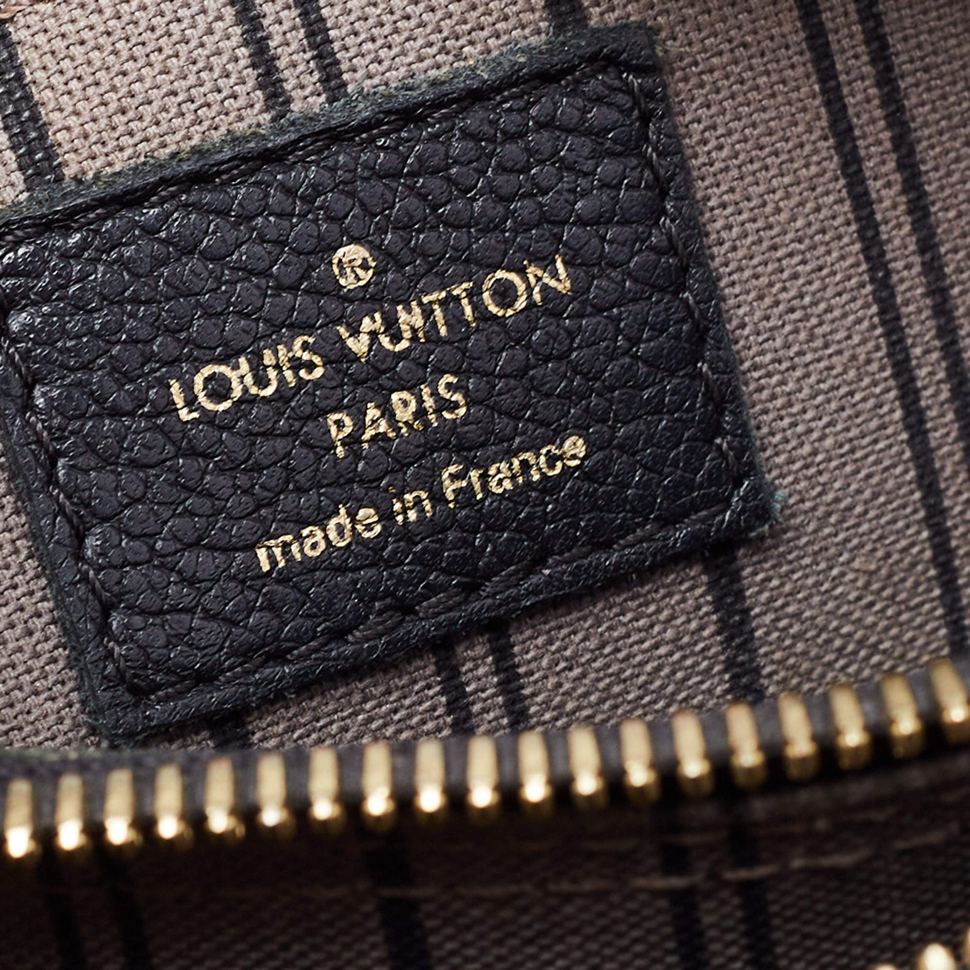 Montaigne leather handbag Louis Vuitton Black in Leather - 23511009