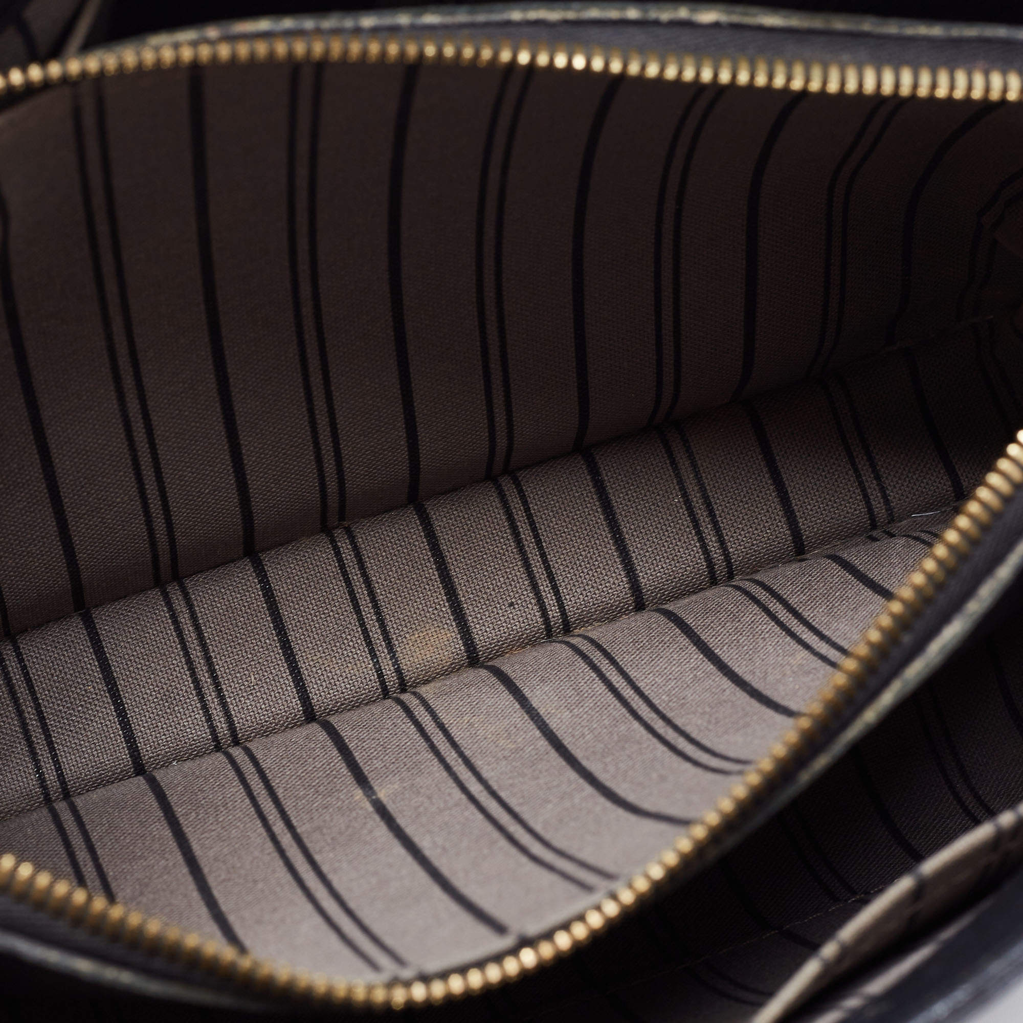 Louis Vuitton Montaigne Handbag Monogram Empreinte Leather MM Black  186434215