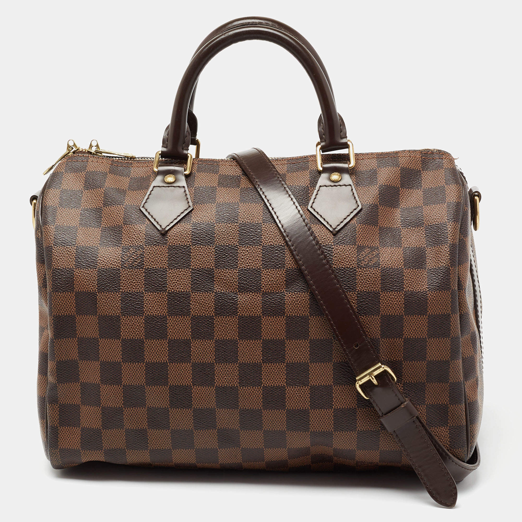 مملوكة مسبقًا Louis Vuitton Damier Ebene Canvas Speedy Bandouliere 30 Bag