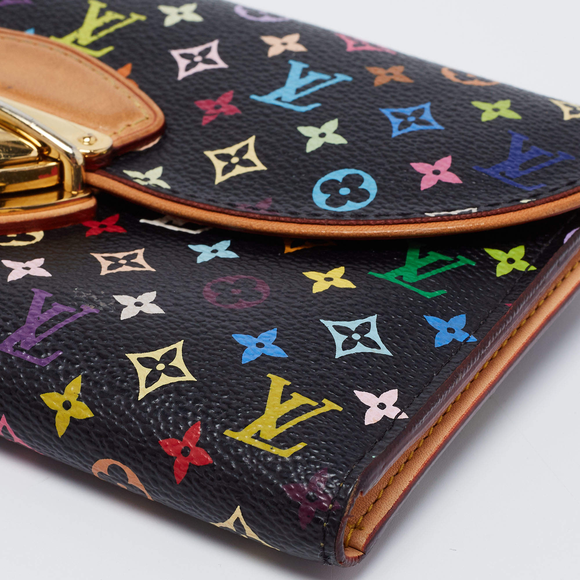 Louis Vuitton Black Monogram Multicolore Eugenie Wallet - ShopperBoard