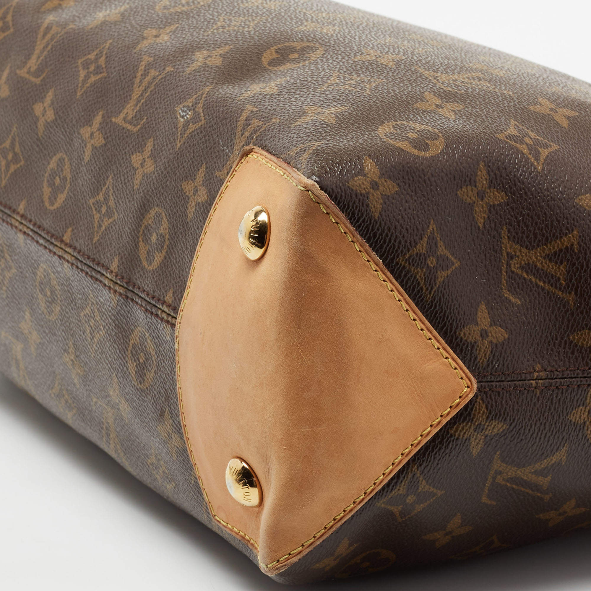 LV LOUIS VUITTON Monogram Canvas Wilshire MM 托特包肩背包手提包