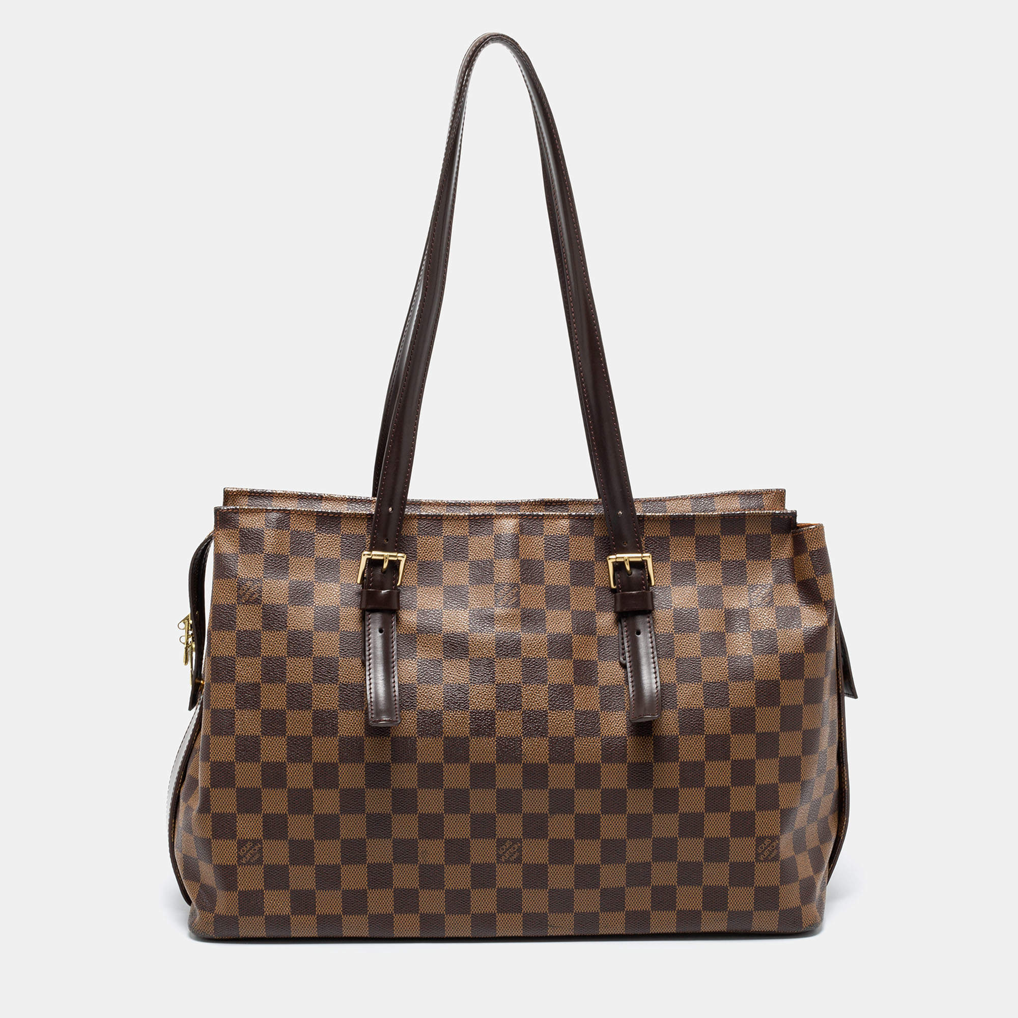 Pre Owned Louis Vuitton Damier Ebene Canvas Chelsea Bag