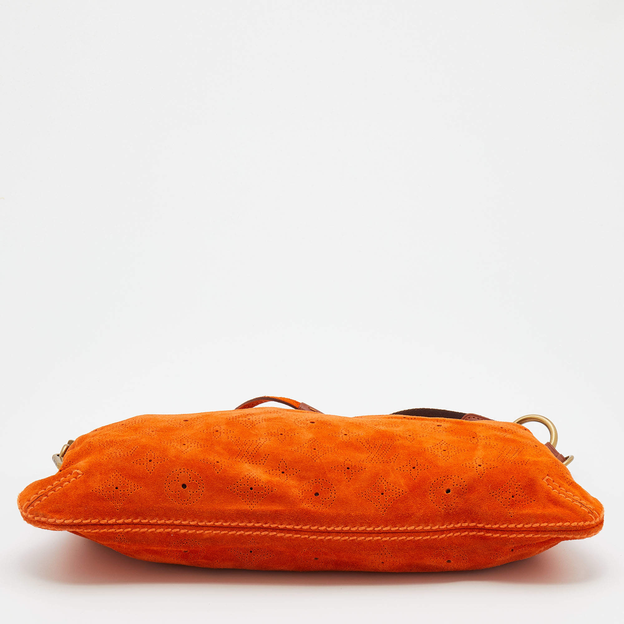 tas shoulder-bag Louis Vuitton Orange Suede Mahina Onatah Gm Orange