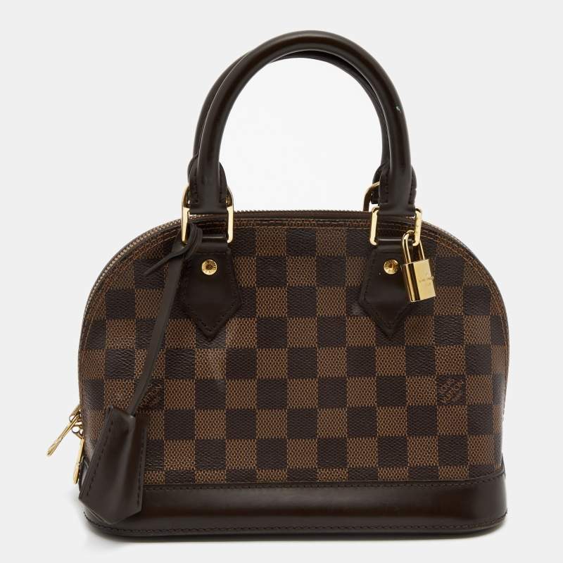 Louis Vuitton Alma BB Damier Ebene Canvas Handbag