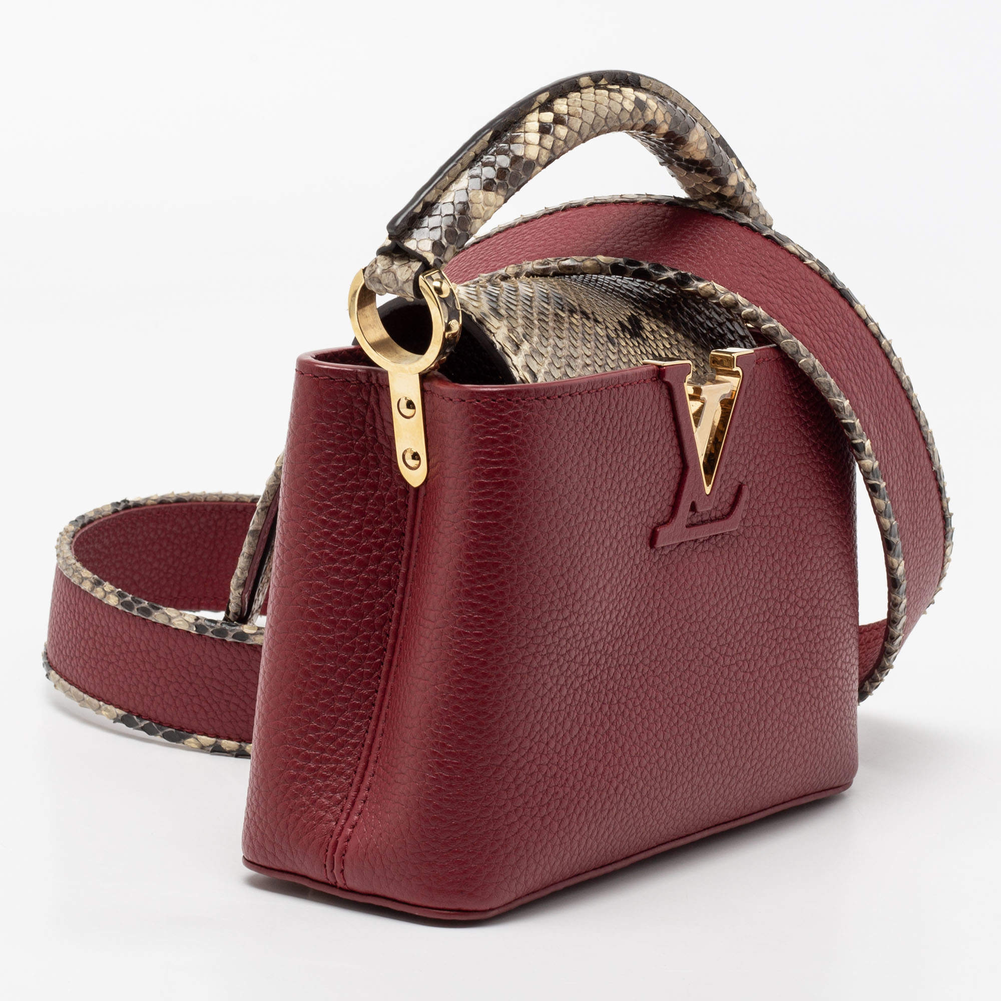 Louis Vuitton Capucines Handbag Python Mini at 1stDibs  lv capucines mini  python, louis vuitton capucines python, louis vuitton python bag