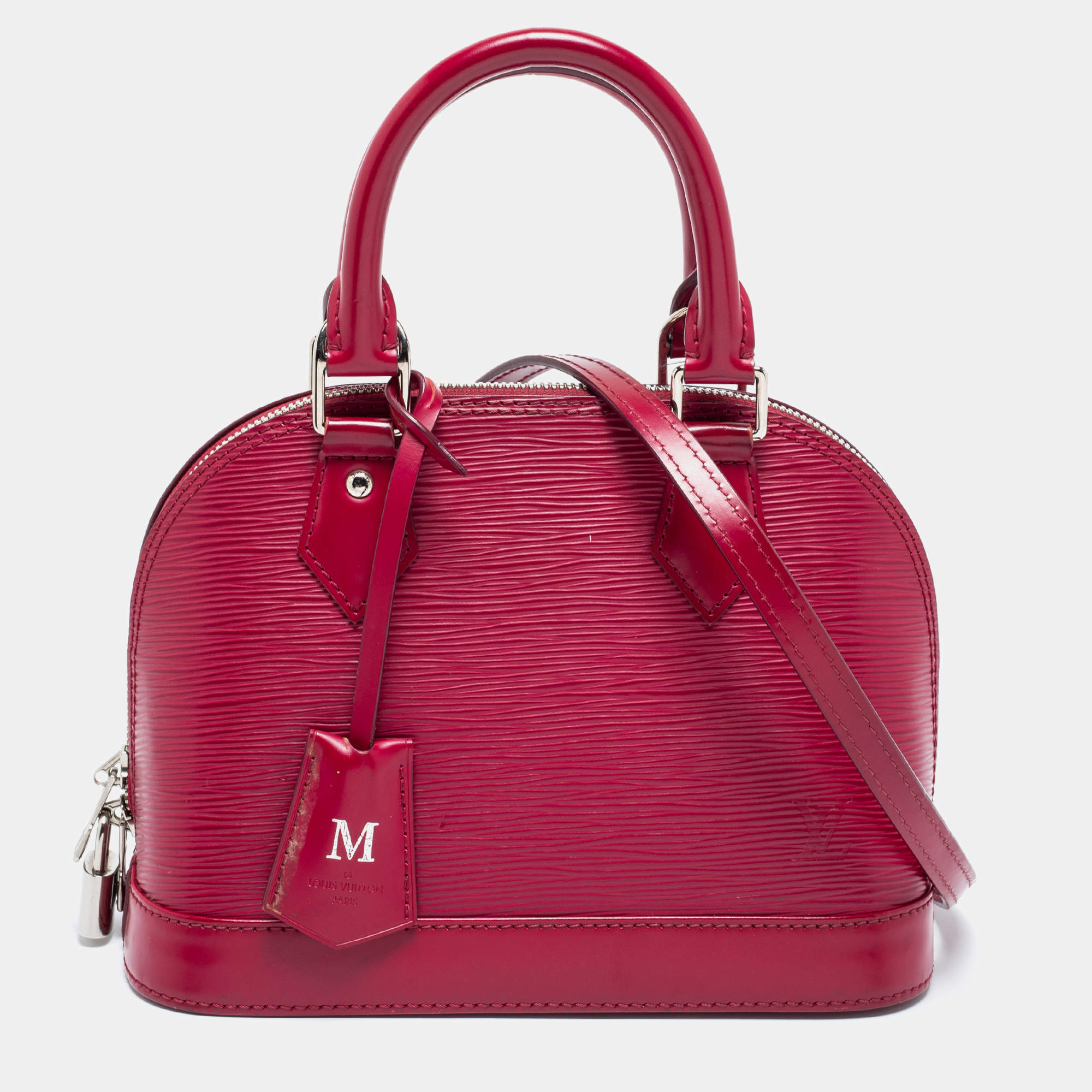 Pre Owned Louis Vuitton Fuchsia Epi Leather Alma BB Bag
