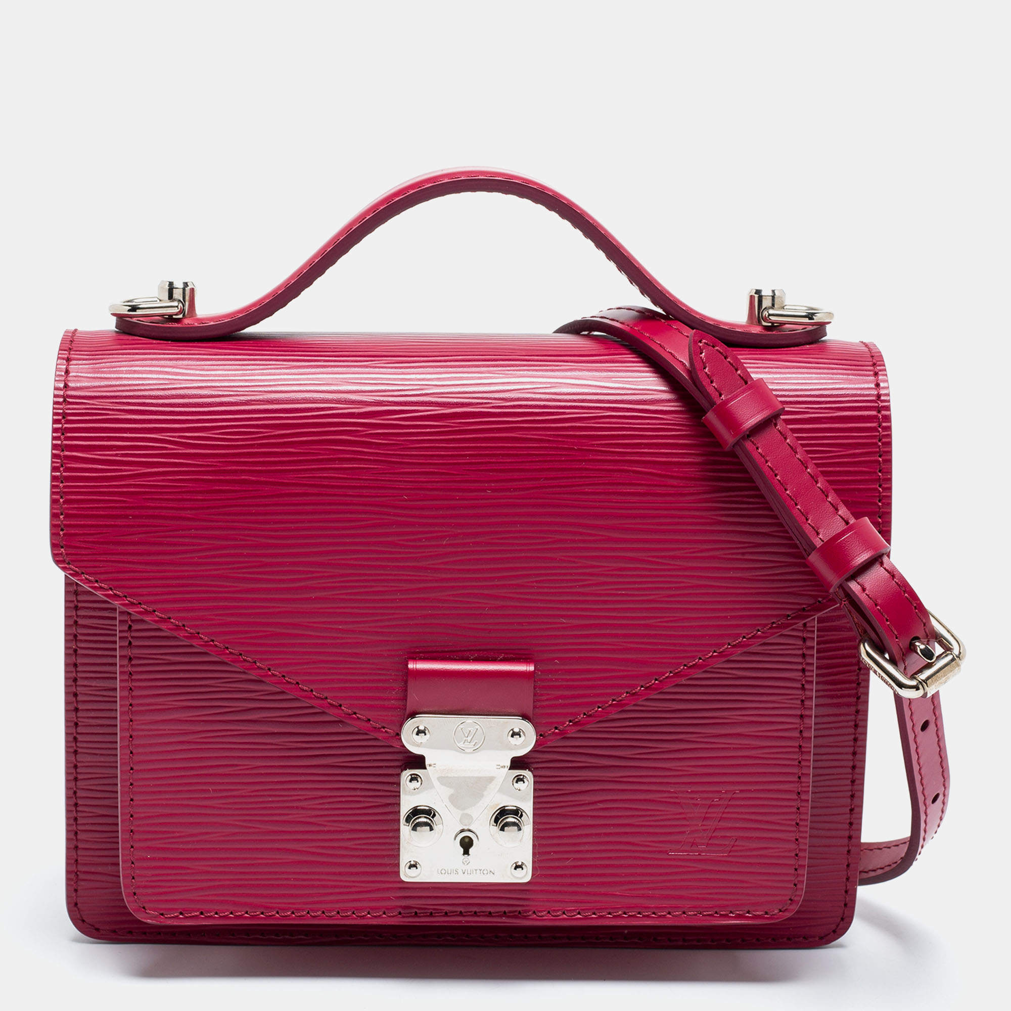 مملوكة مسبقًا حقيبة لوي فيتون مونكو بي بي جلد إيبي فوشيا