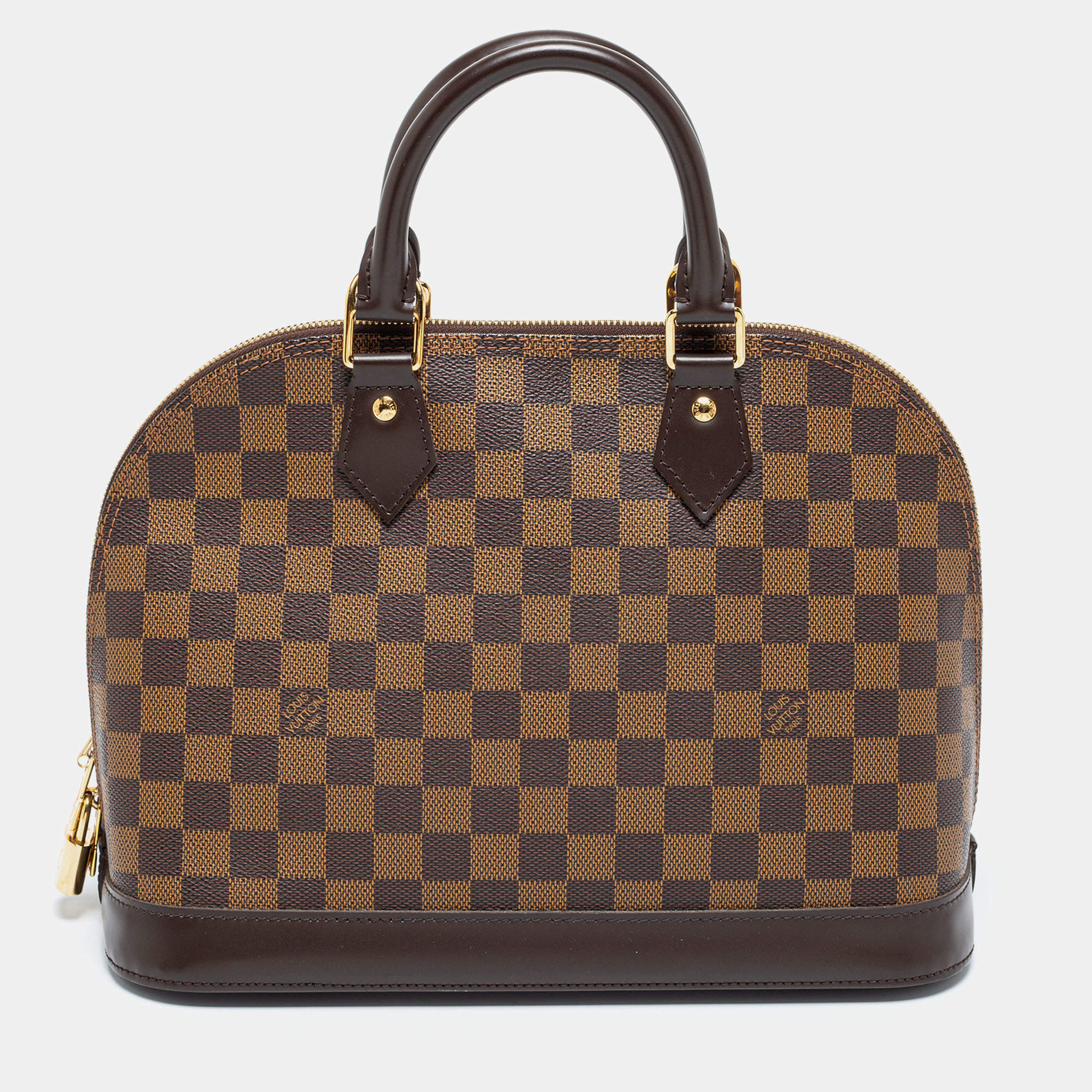 Pre Owned Louis Vuitton Damier Ebene Canvas Alma PM Bag