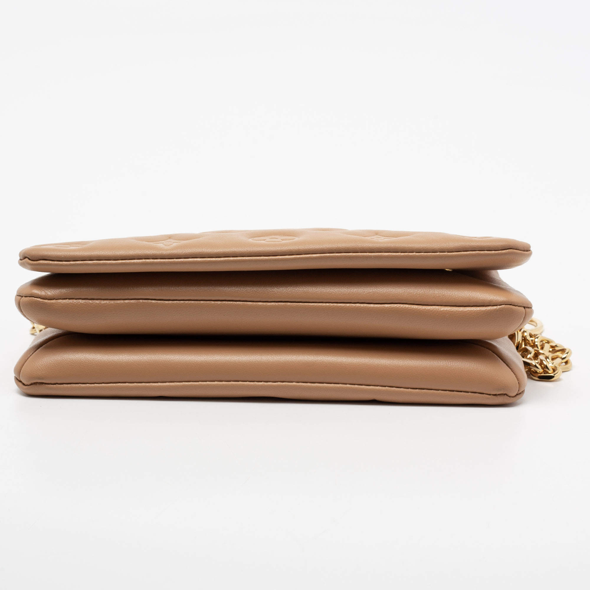Pochette accessoire leather clutch bag Louis Vuitton Camel in Leather -  36356047