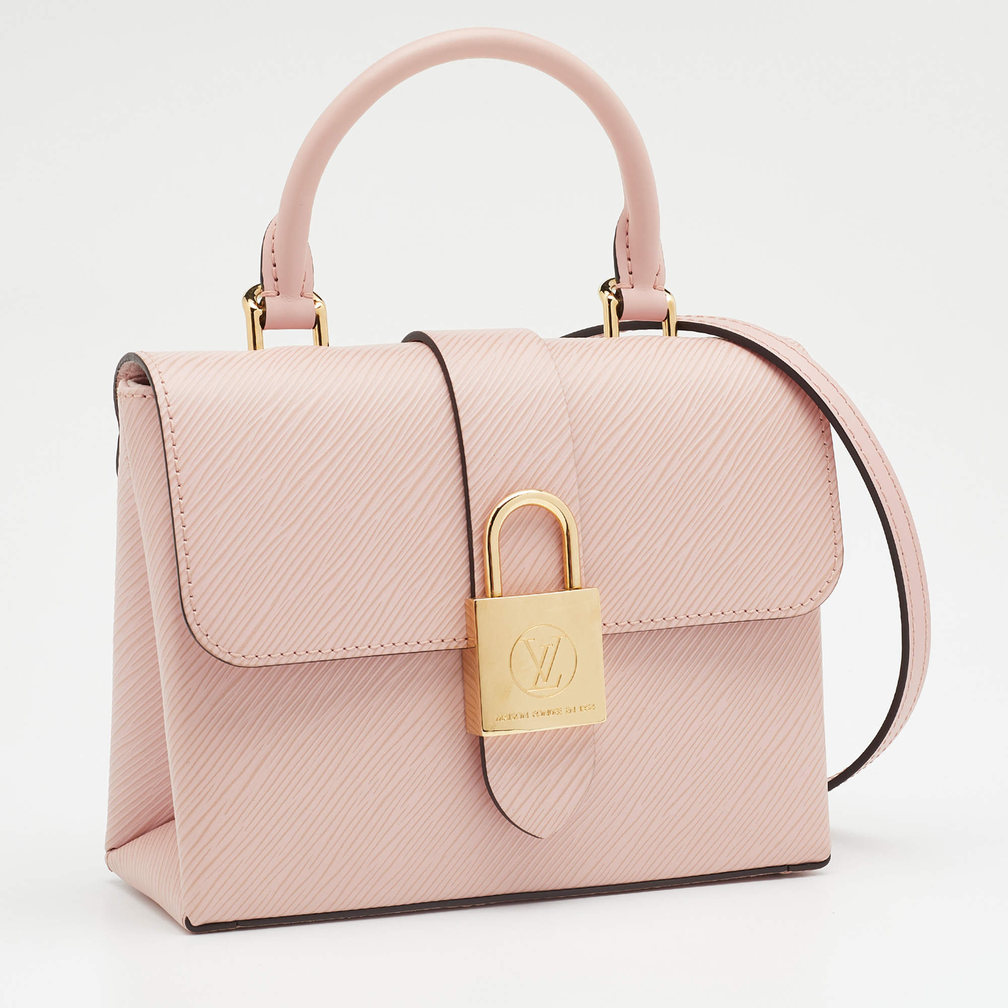 Louis Vuitton Rose Ballerine Leather Lockme 2 BB Bag - Yoogi's Closet