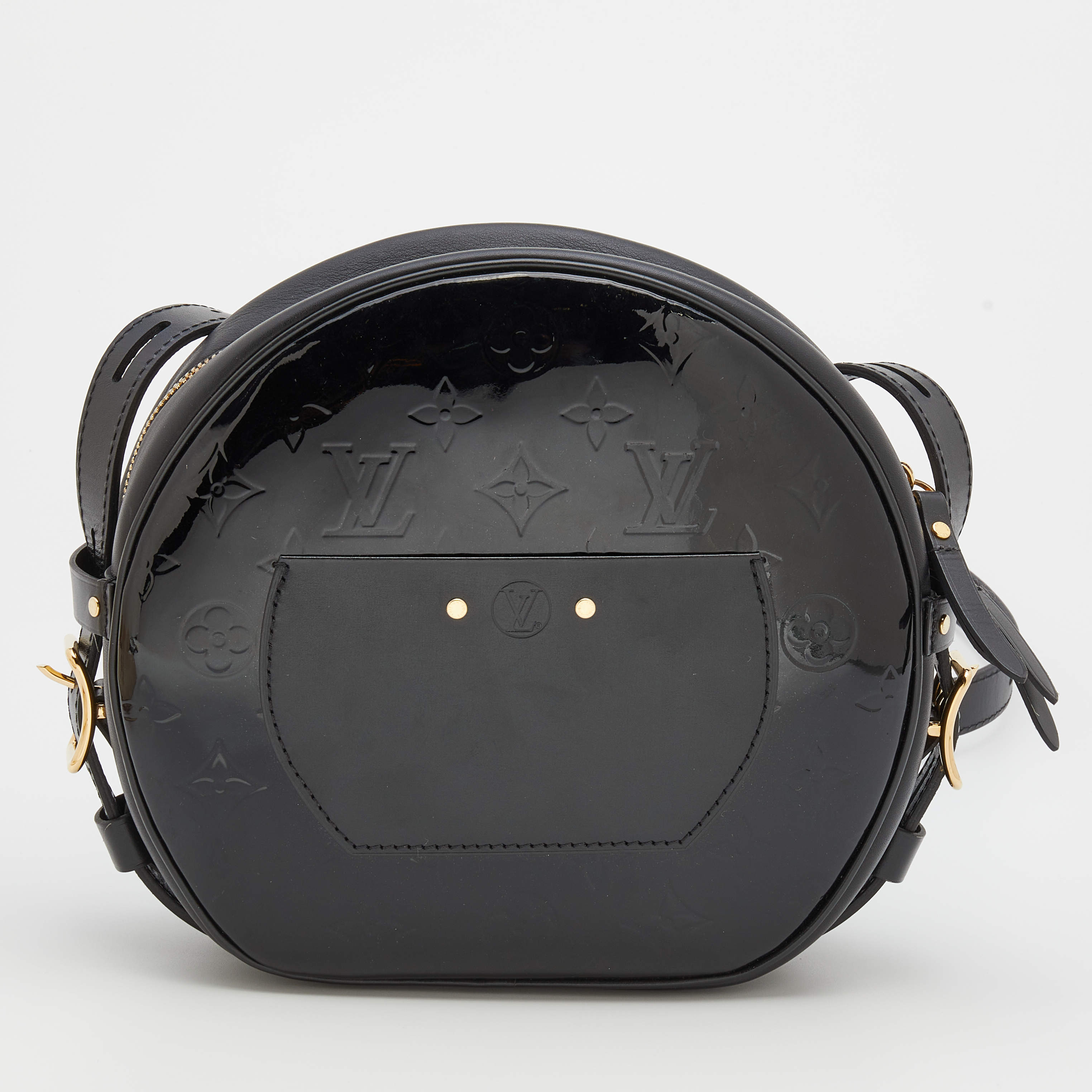Louis Vuitton Boite Chapeau Souple Bag Monogram Vernis MM Black 11703262