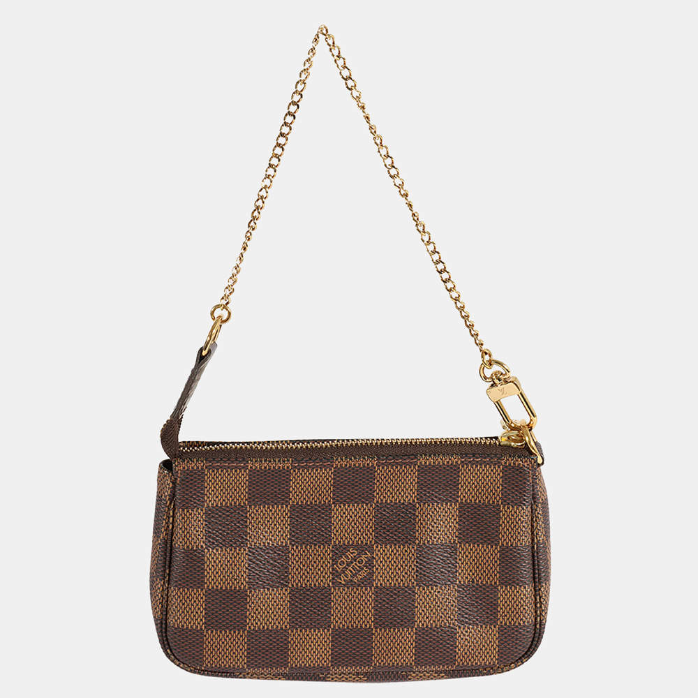 Louis Vuitton Damier Ebene Canvas Mini Pochette Accessoires Bag