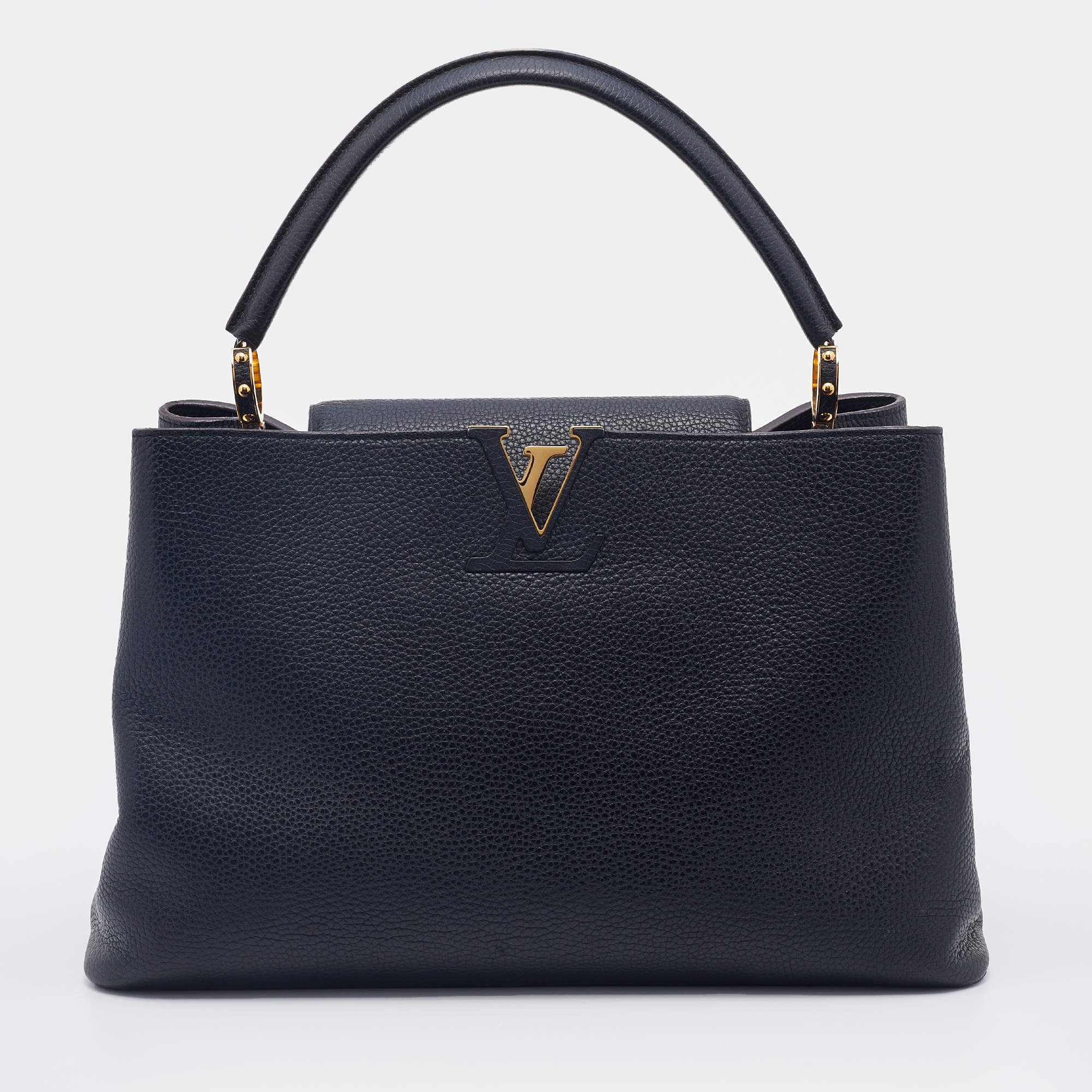 Louis Vuitton Black Taurillon Leather Capucines GM Bag Louis Vuitton